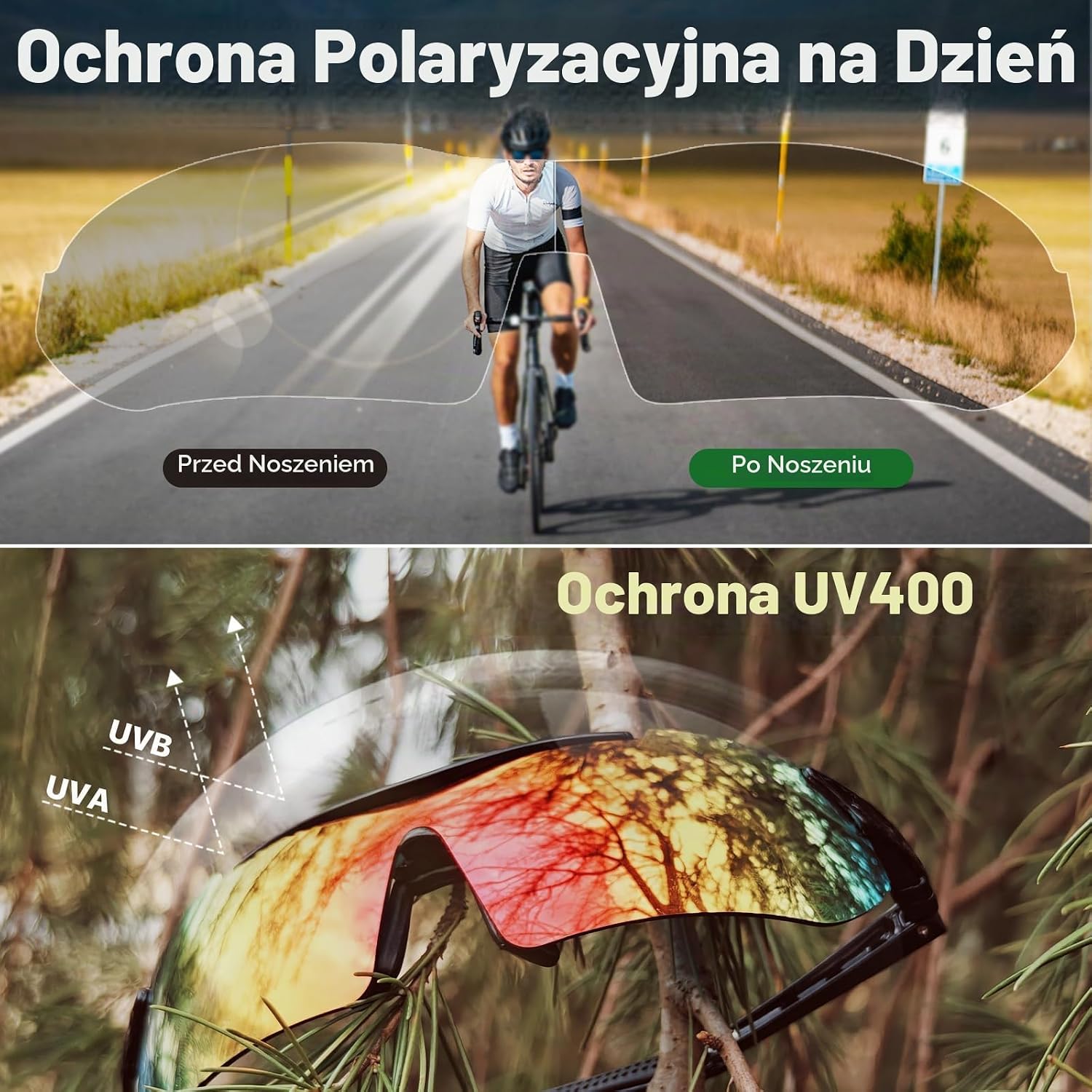 Detalle 2 de FREE SOLDIER 0089 – okulary kolarskie z 5 wymiennymi soczewkami UV400