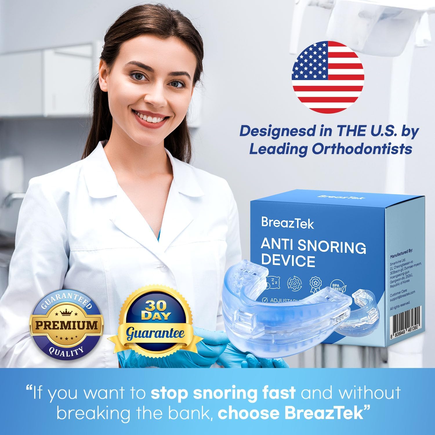 Detalle de Anti Snoring Devices Adjustable Mouthpiece for Travel 😷