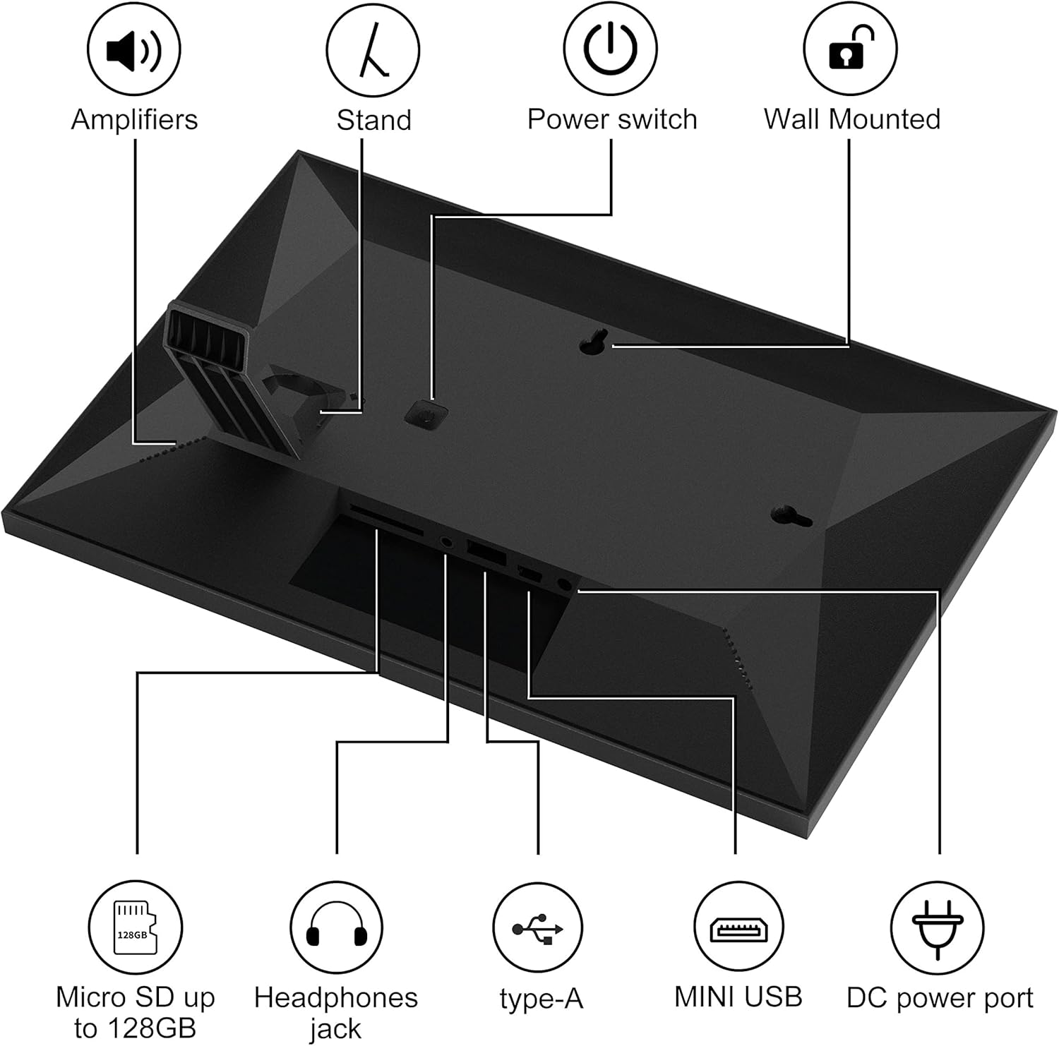 Thumbnail 6 de Frameo 10.1 inch WiFi Digital Photo Frame with HD IPS Touch Screen and 32GB memory