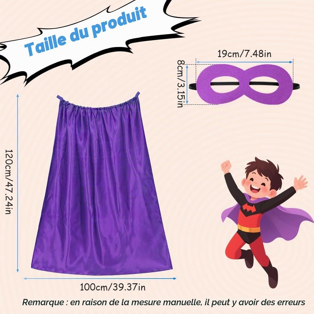 Detalle 2 de AUYAO 5040770 superheldencape voor volwassenen, polyester met capuchon