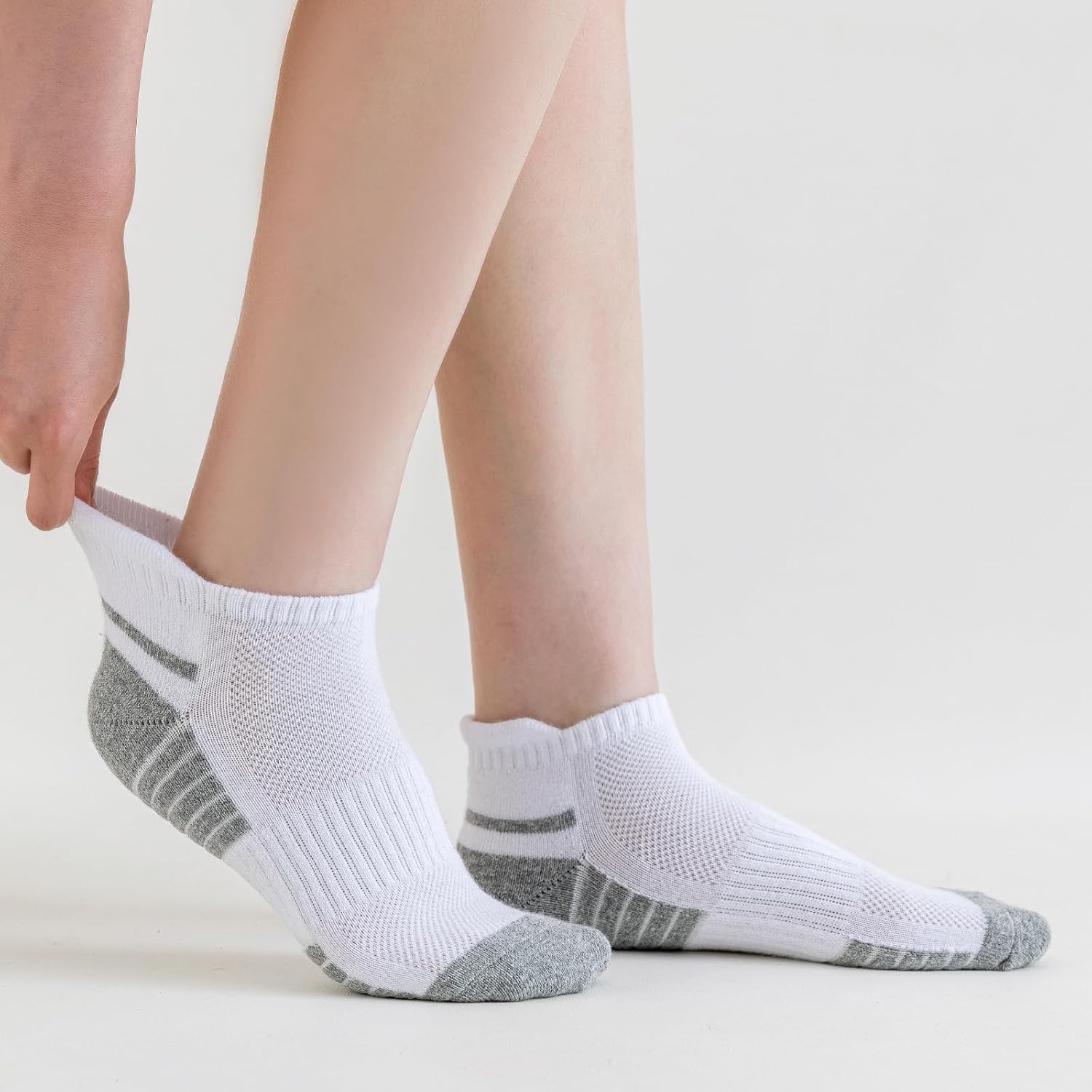 Thumbnail 2 de SockWaddles Calze sportive corte unisex in cotone traspirante (6 paia) Nero e bianco, taglie 35-38/39-42/43-46/47-50