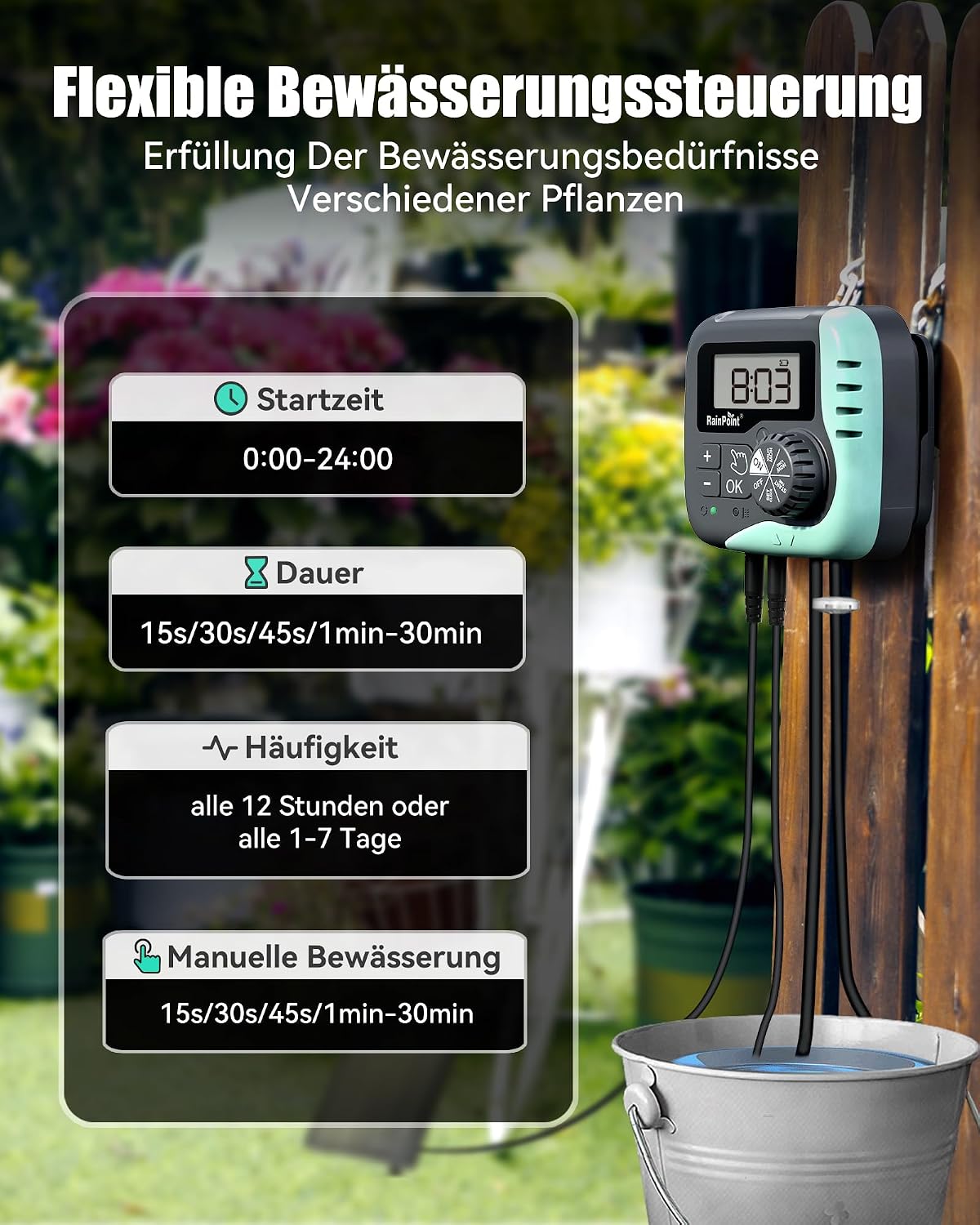 Detalle 2 de RAINPOINT Solar Bewässerungssystem