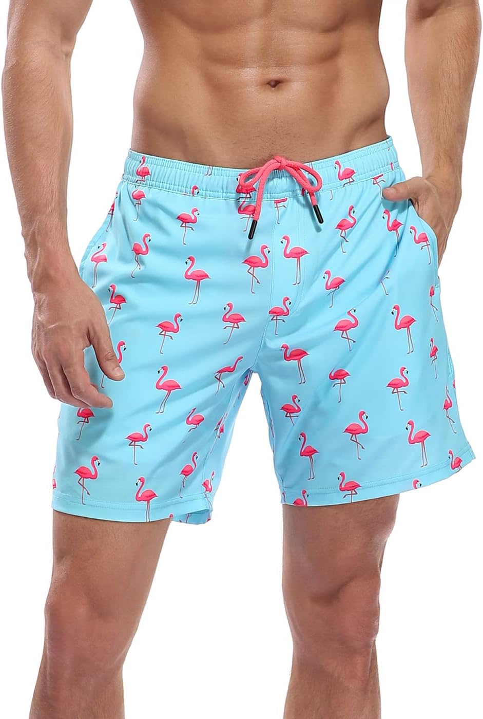 Detalle de LRD Men's Swim Trunks with Compression Liner, 7-Inch Inseam, Quick-Dry