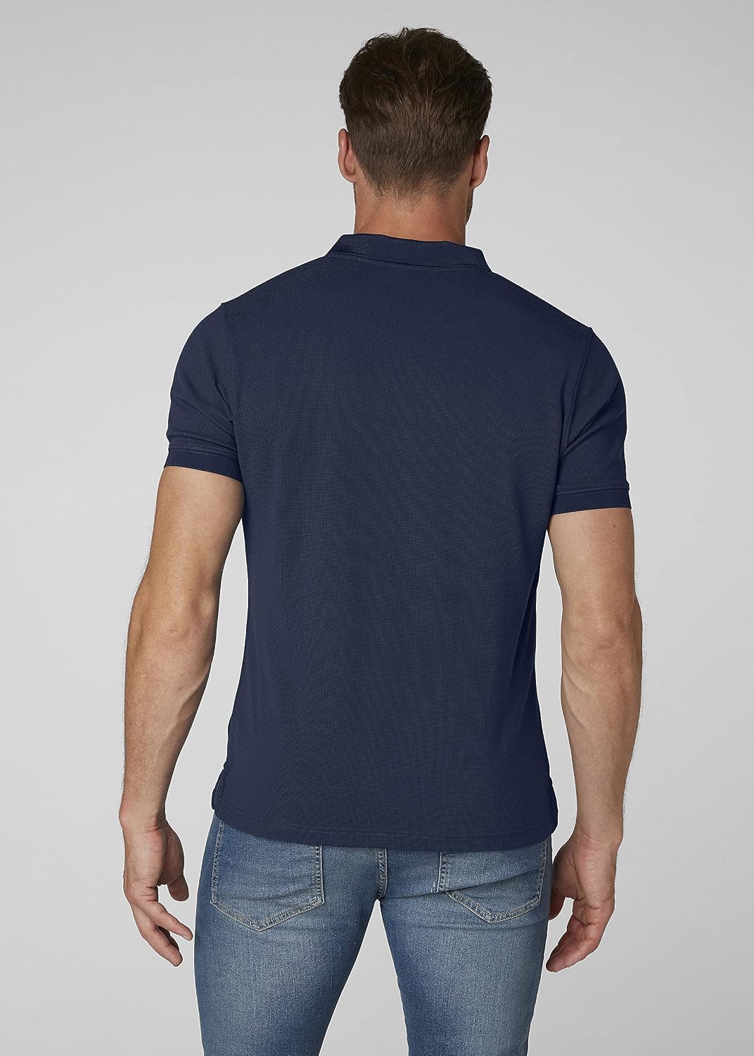 Detalle de Helly Hansen Driftline Polo para hombre (azul marino, talla L) de secado rápido