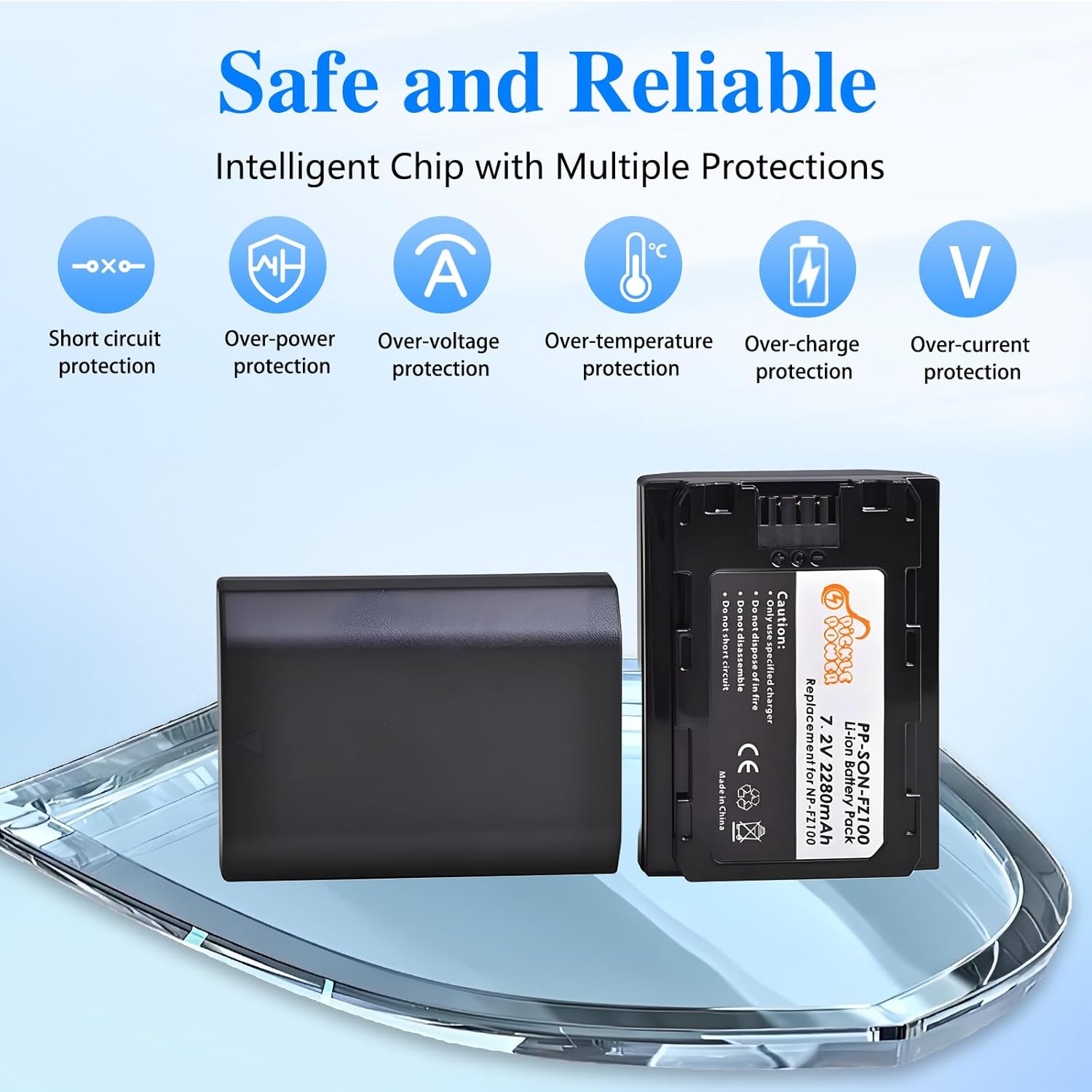 Thumbnail 3 de Pickle Power NP-FZ100 replacement battery (2 x 2280mAh) with storage case for Sony cameras