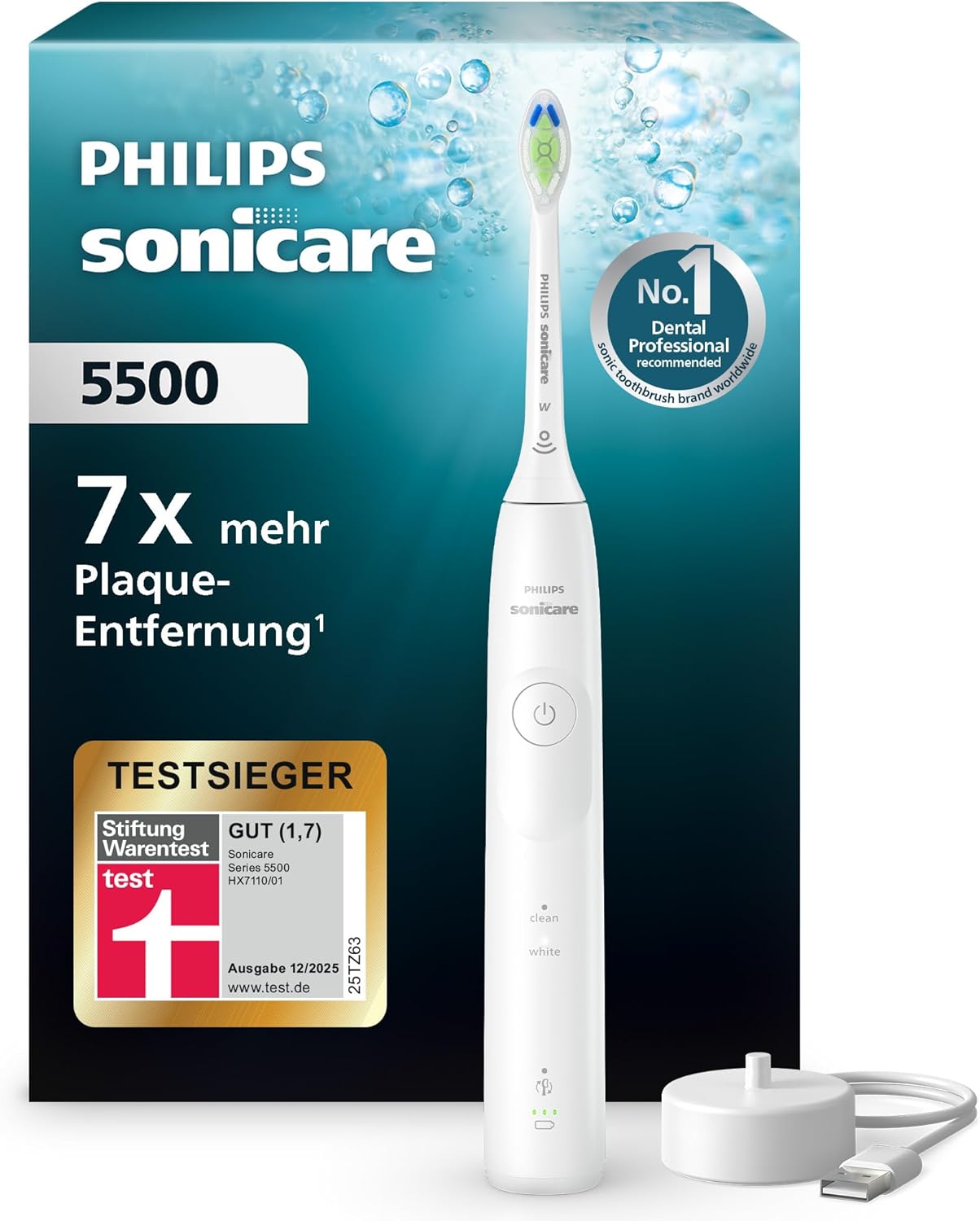 Detalle de Philips Sonicare 5500 Schallzahnbürste 62.000 Bewegungen 🪥