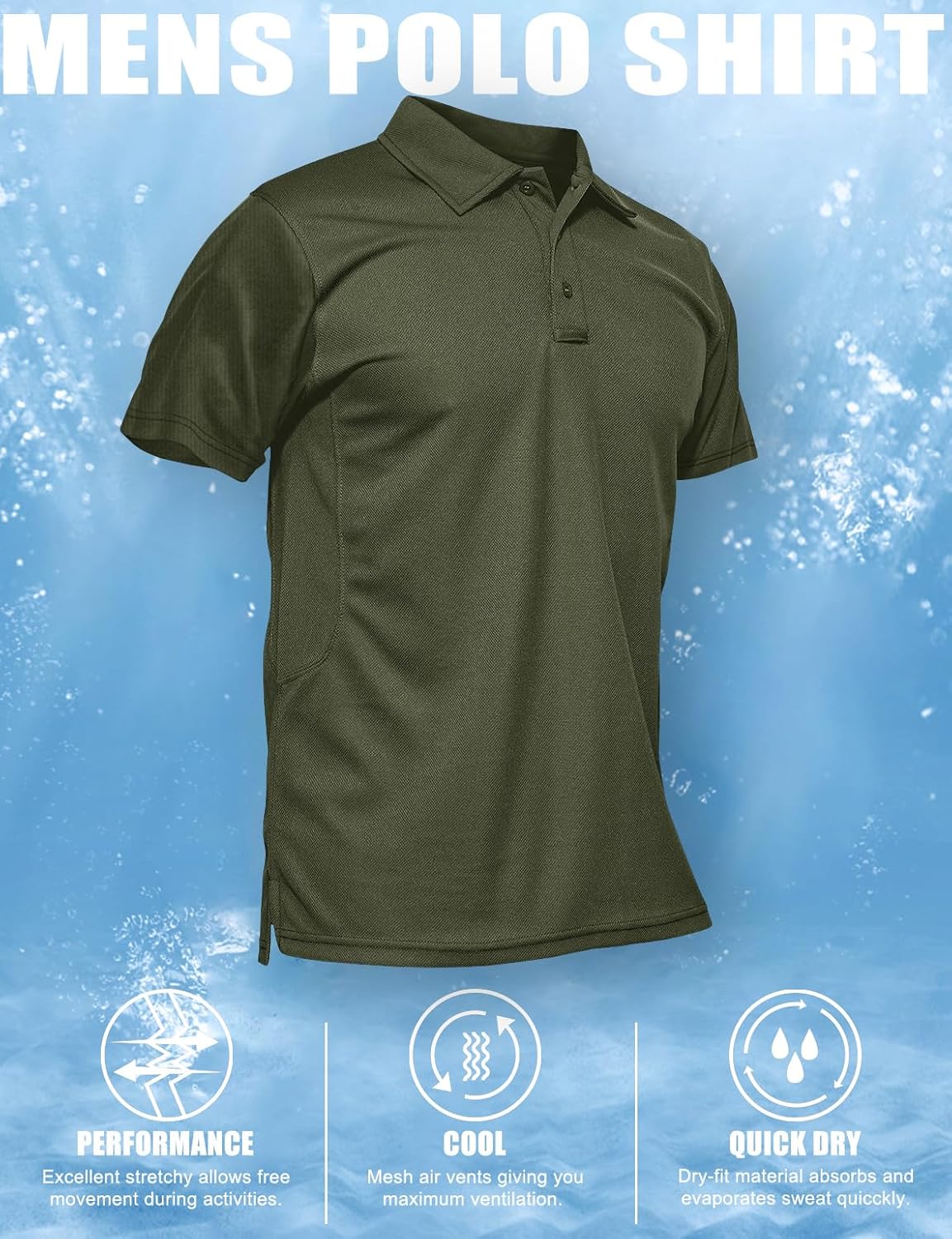 Thumbnail 6 de MAGCOMSEN Men's Polo Quick Dry 1️⃣ 📍📱🎯 🎽 📱🎧📷 📷📷