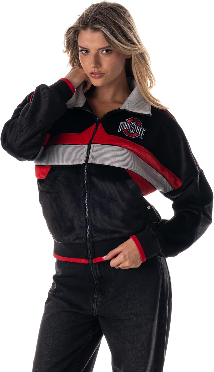 Thumbnail 3 de The Wild Collective Women’s Ohio State Velvet Cord Jacket