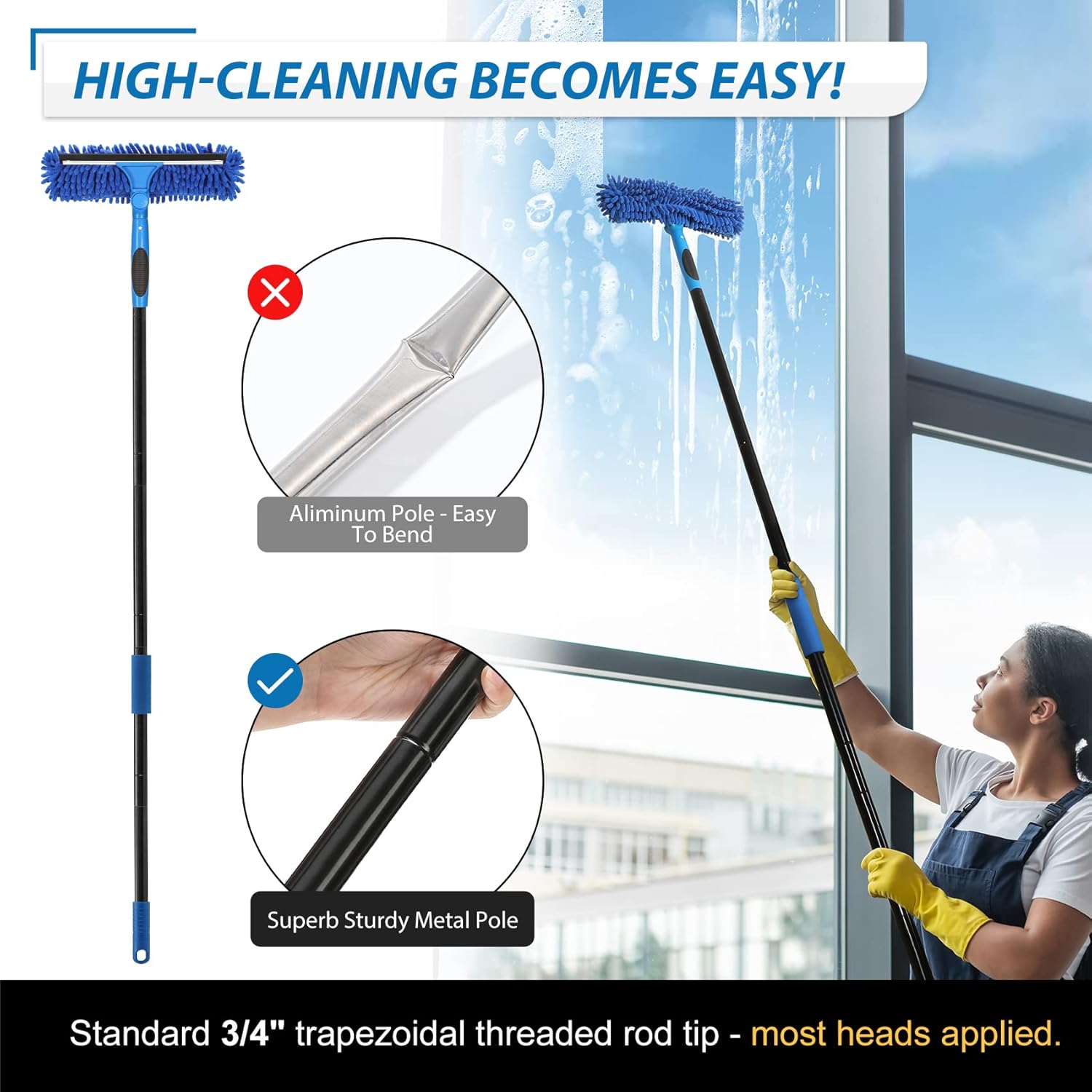 Thumbnail 3 de VITEVER Professional 69'' Window Squeegee Cleaner Kit