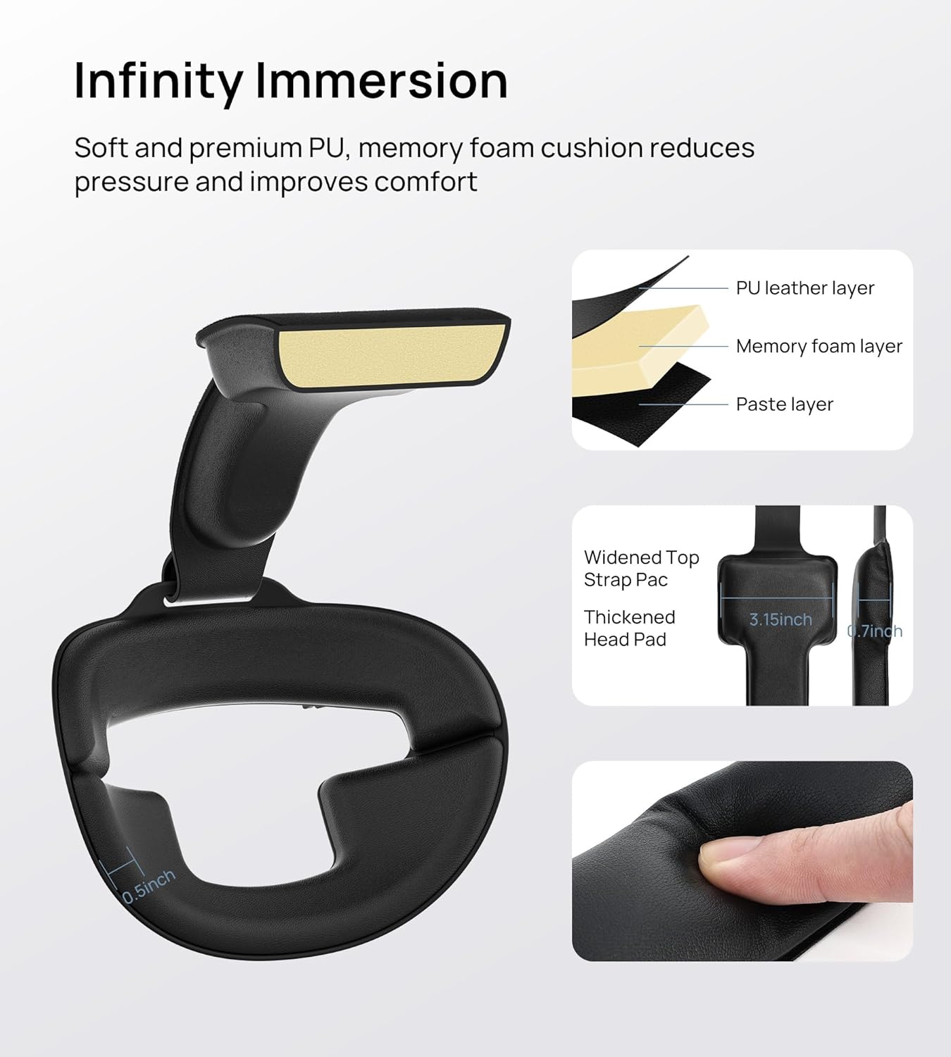 Thumbnail 6 de TRANSNOVO 10000mAh Battery Head Strap for Quest 3
