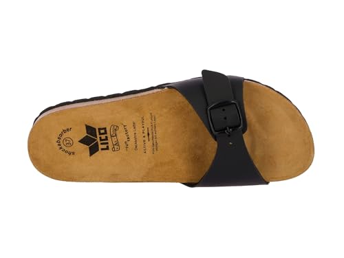 Detalle de Lico Femme Bioline Once: Mules/clogs Noir 39 EU, confort et simplicité durable