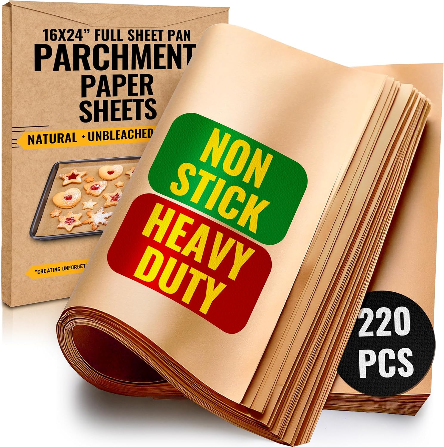 Detalle de Baker’s Signature Parchment Paper Baking Sheets 16 x 24 in