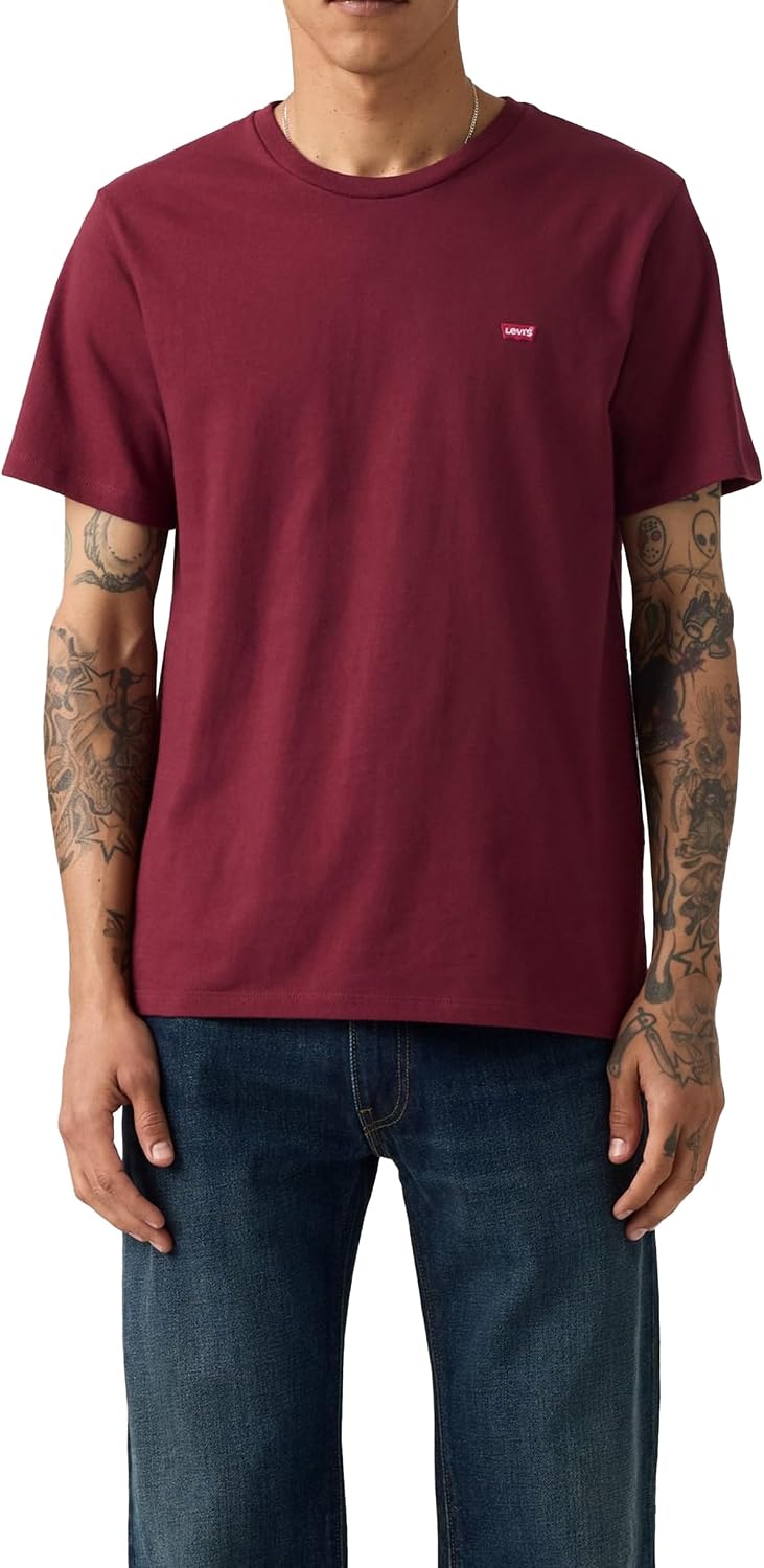 Detalle de Levi's Original Housemark Tee - T‑Shirt Uomo in Cotone con Ricamo Housemark