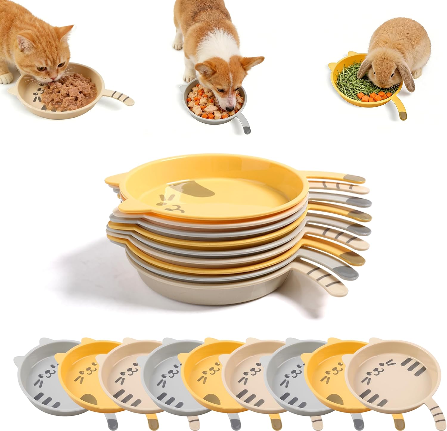 Detalle de KATIMI 9 Pack Whisker Friendly Cat Bowls