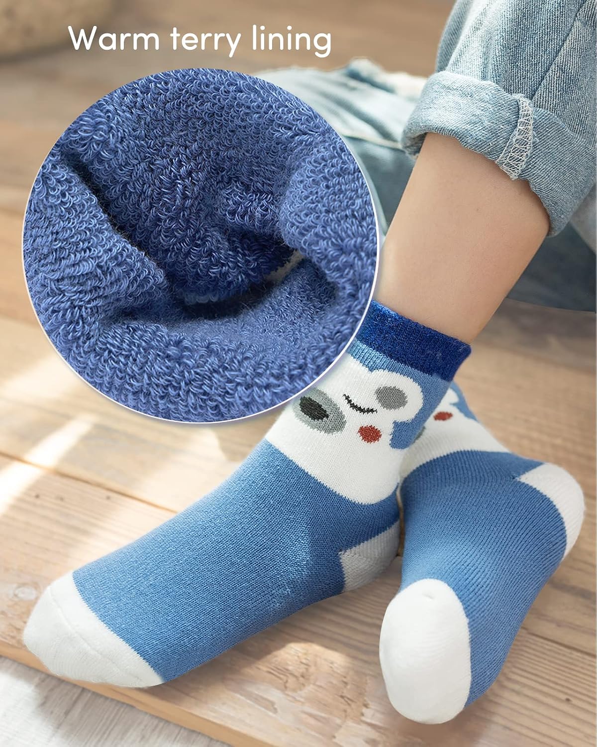 Detalle de Chaussettes chaudes coton Adorel lot de 5