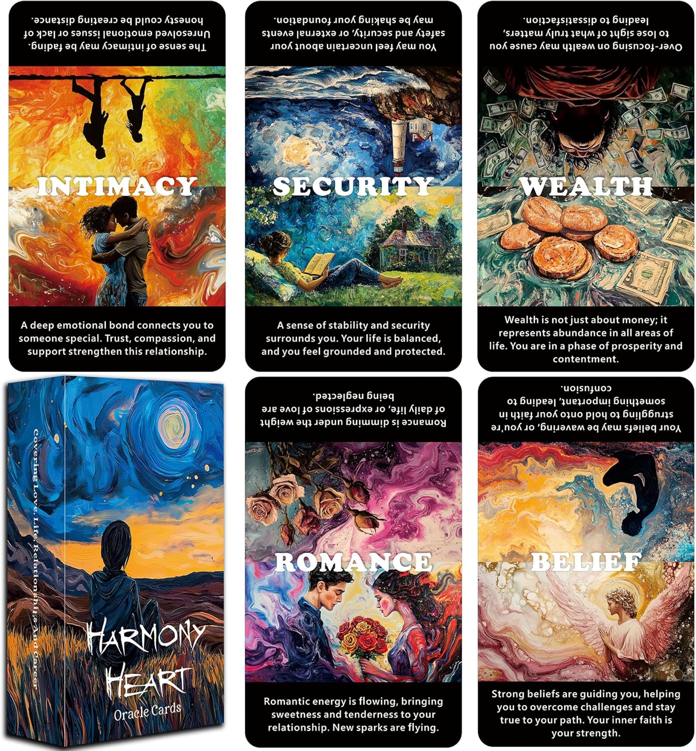 Detalle de DPEHAKMK Oracle Cards, 56-Card Deck