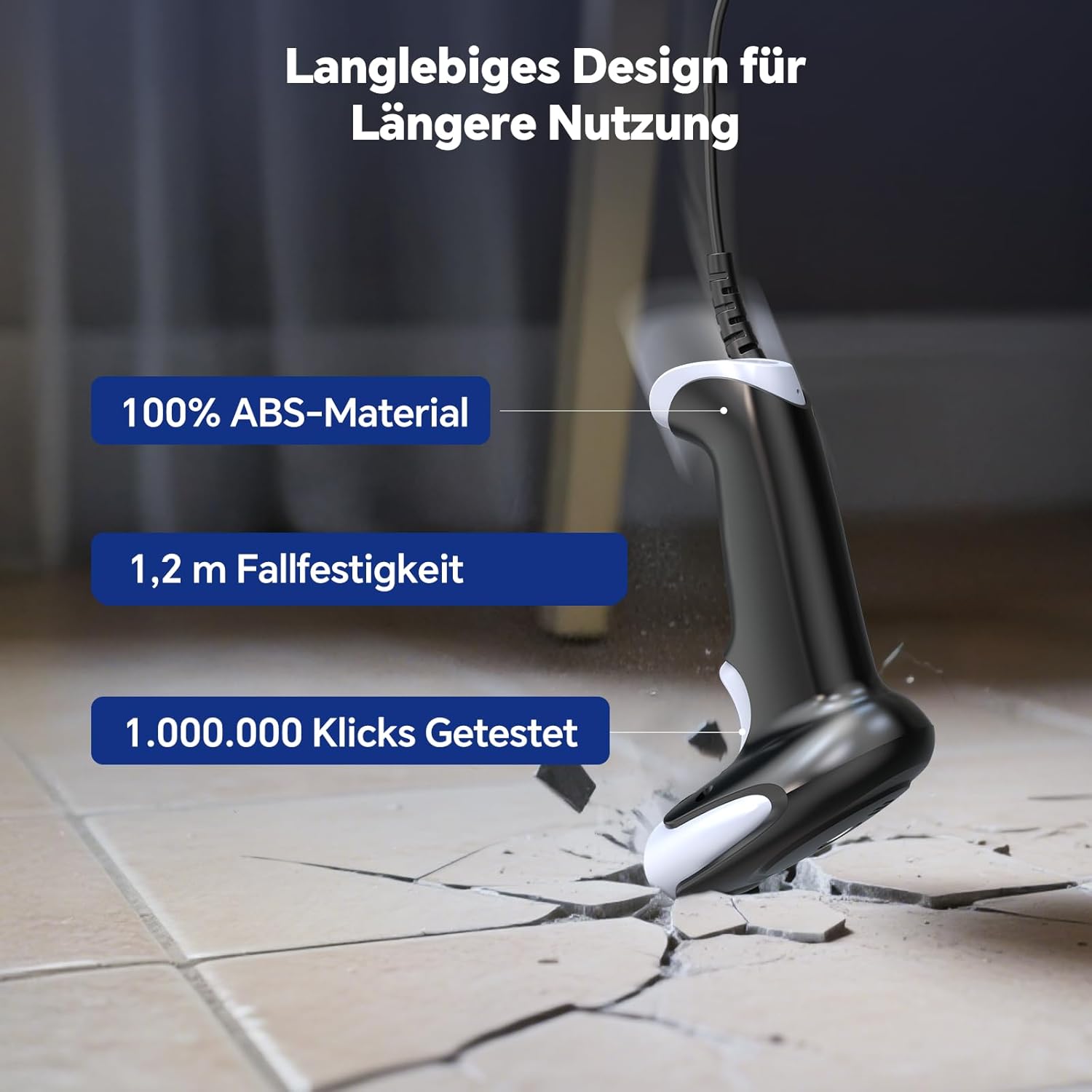 Thumbnail 4 de Eyoyo Barcode Scanner EY-034 (1D/2D/QR) kabelgebunden – Handheld für PC, Mac und Laptop