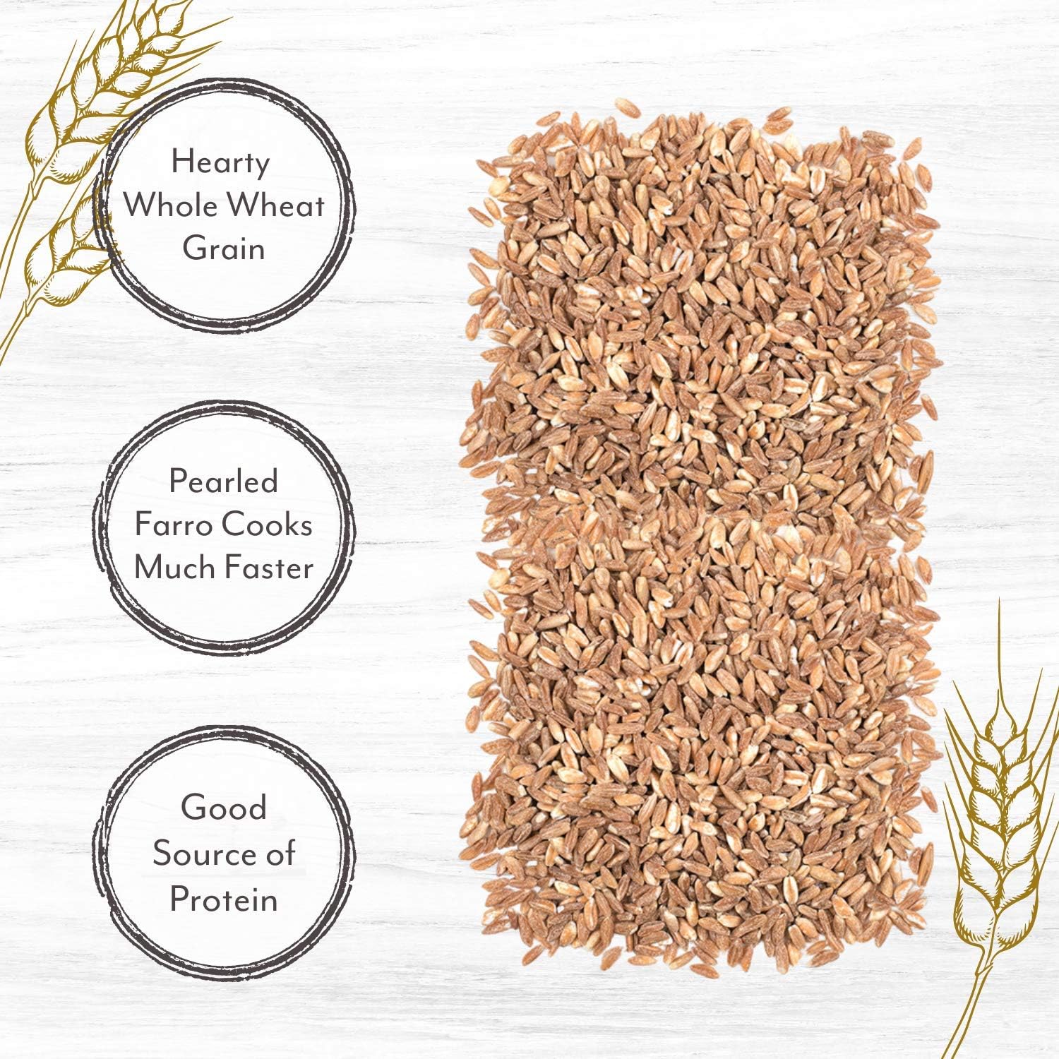 Detalle de Roland Foods 72142 Pearled Italian Farro, 3-Pound Pack of 4