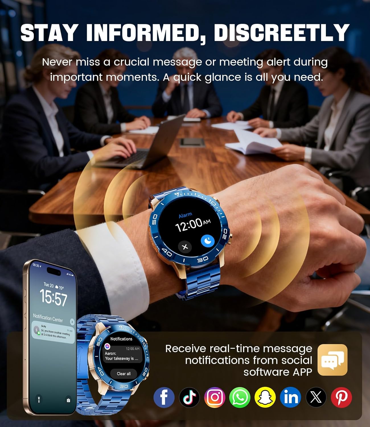 Thumbnail 2 de LIGE Montre Connectée Homme 1.43" AMOLED