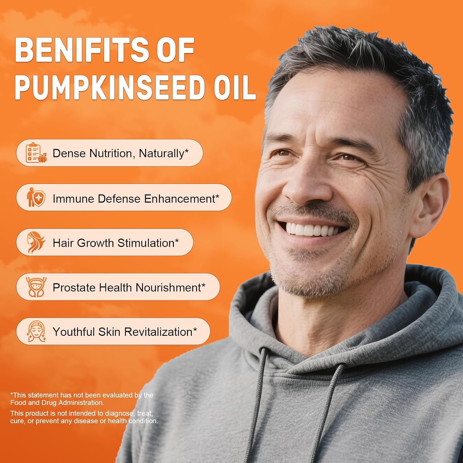 Detalle 2 de BEWORD Pumpkin Seed Oil- 600 Softgels with Saw Palmetto, Cold-Pressed