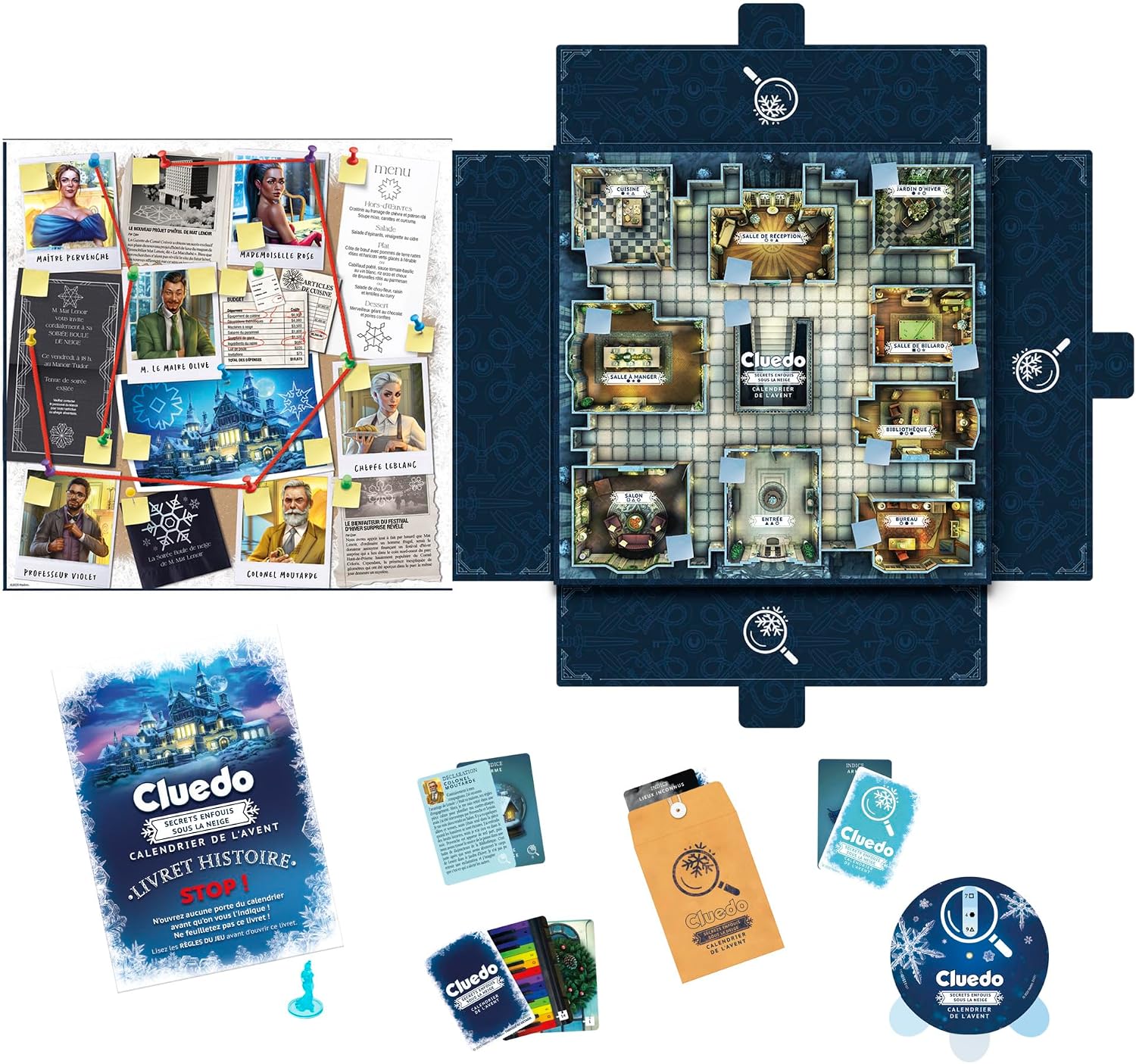 Thumbnail 2 de Calendrier de l'avent Cluedo : Secrets enfouis sous la neige — Version Française
