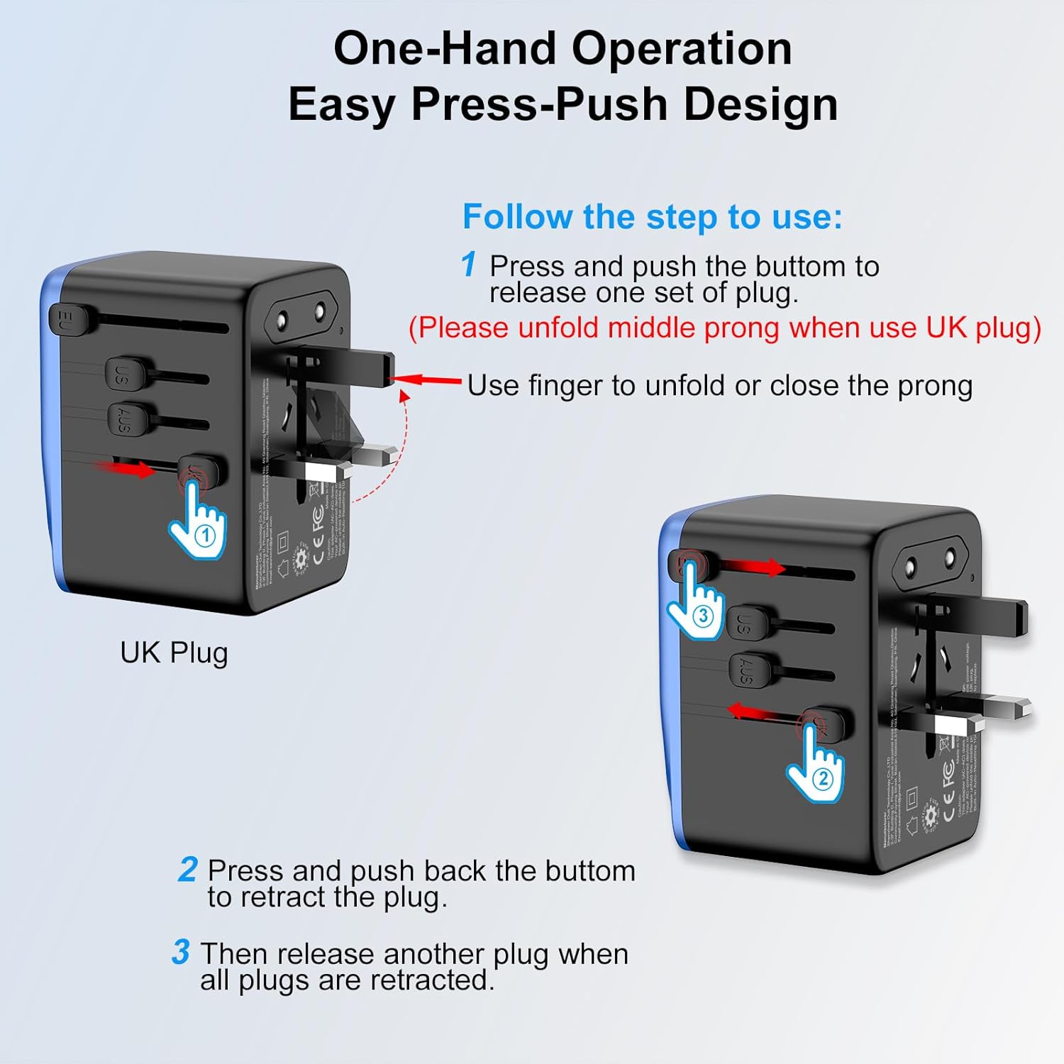 Detalle 2 de SAUNORCH Universal Travel Adapter PD 35W