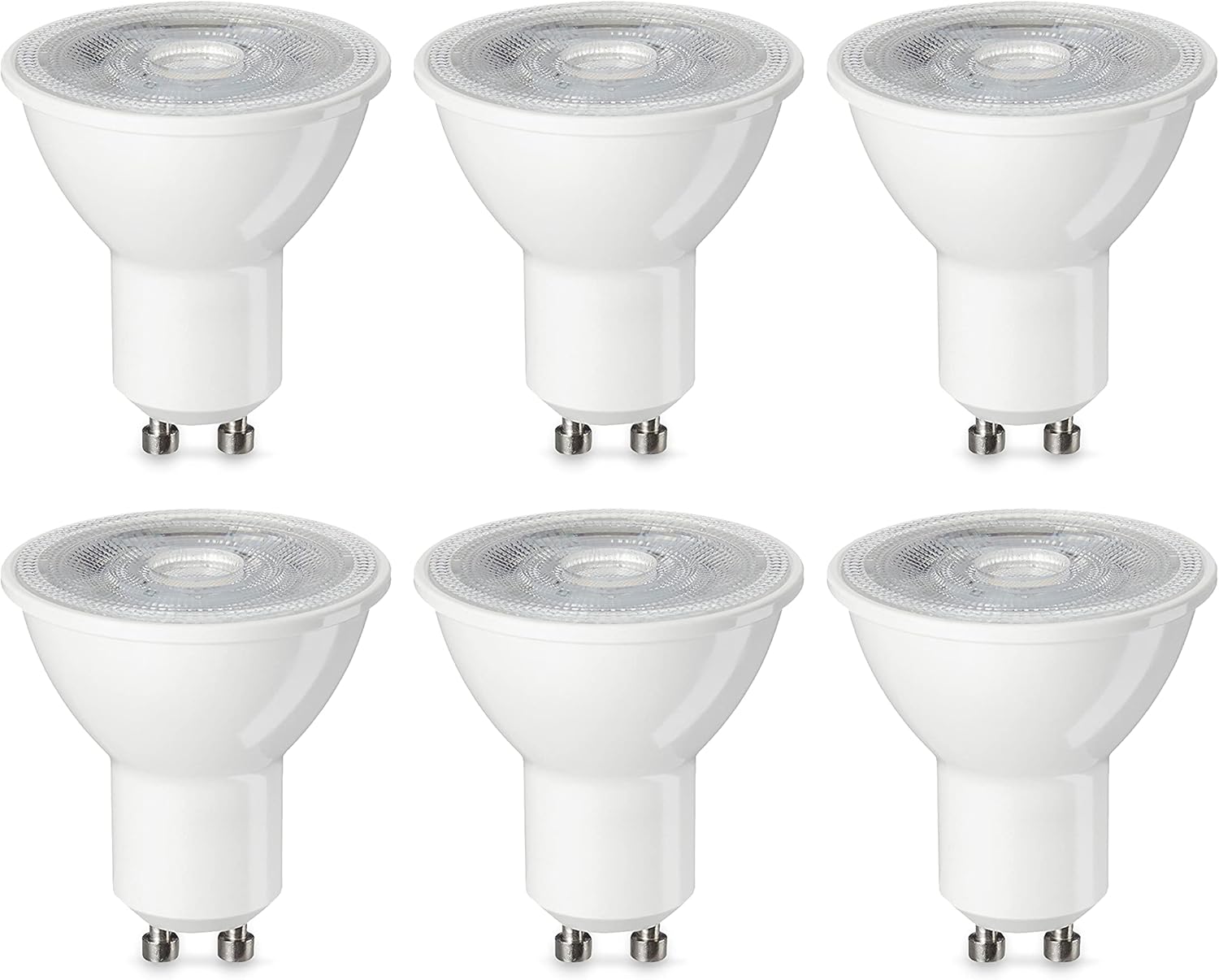 Detalle de Amazon Basics LED GU10 Spotlight Bulb (6-Pack) 4.7W, 2700K Warm White, Non-Dimmable