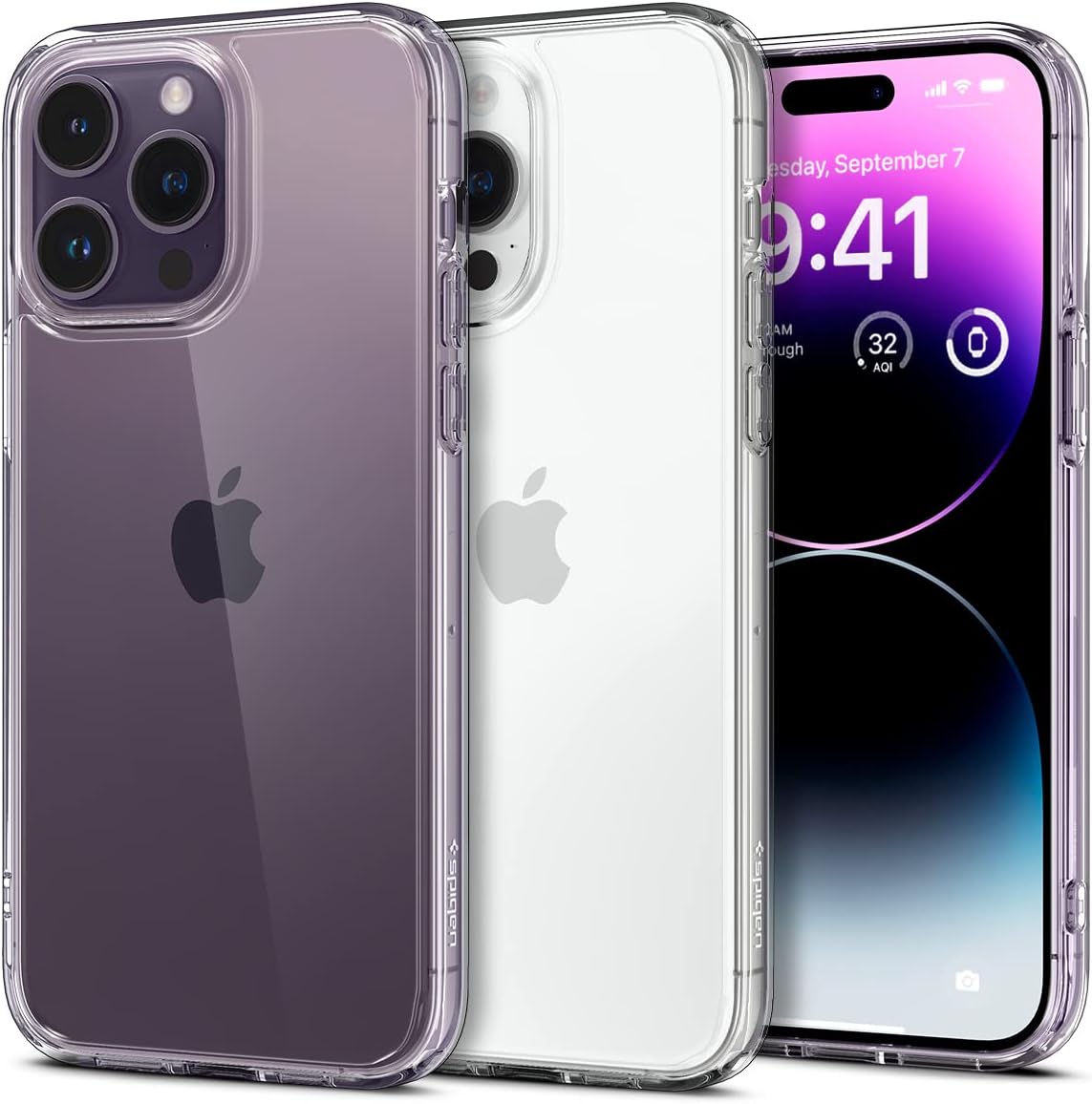 Detalle de Spigen Ultra Hybrid pour iPhone 14 Pro Max – coque transparente anti-jaunissement