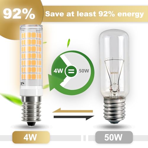 Detalle de DiCUNO Lampadina LED E14 per cappa, LED 4W 550 lm 3000K (2 pezzi)
