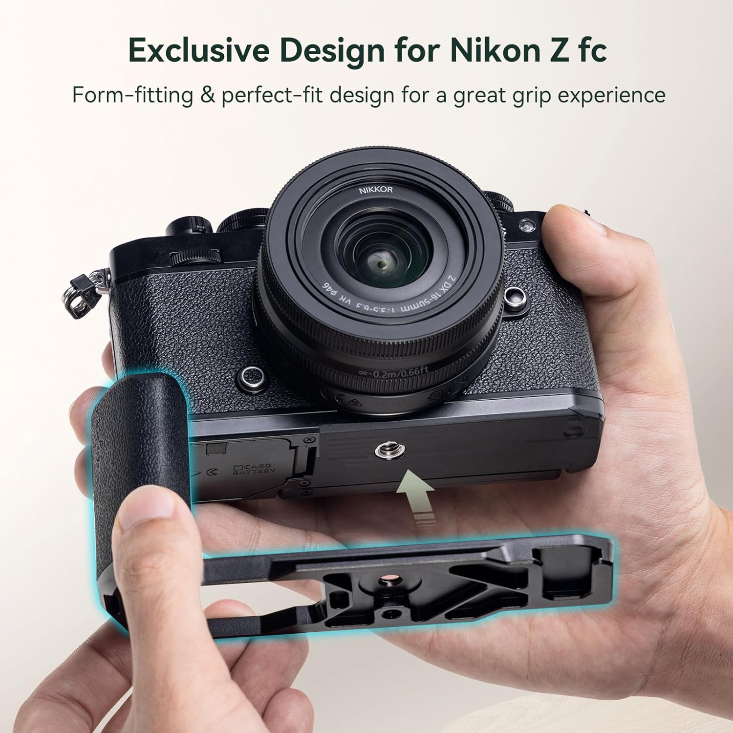 Thumbnail 1 de Poignée SMALLRIG Z FC en L pour Nikon Z FC – légère, confortable et capable d’Arca