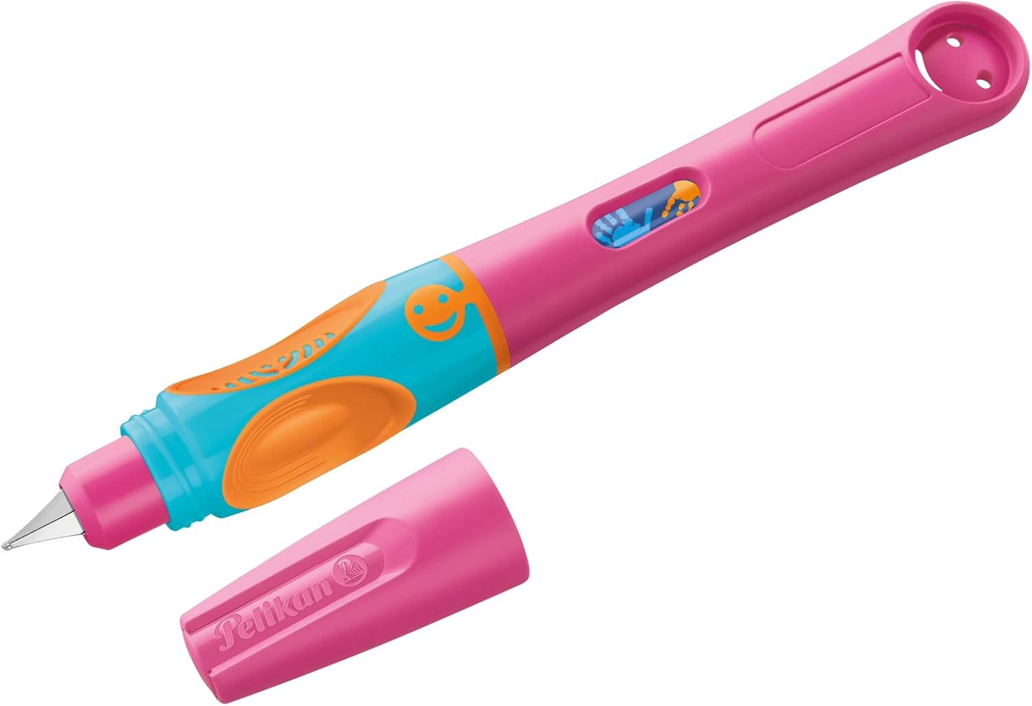 Detalle de Pelikan griffix Füller Rechtshänder Lovely Pink – Ergonomischer Schreiblernfüller für Kinder