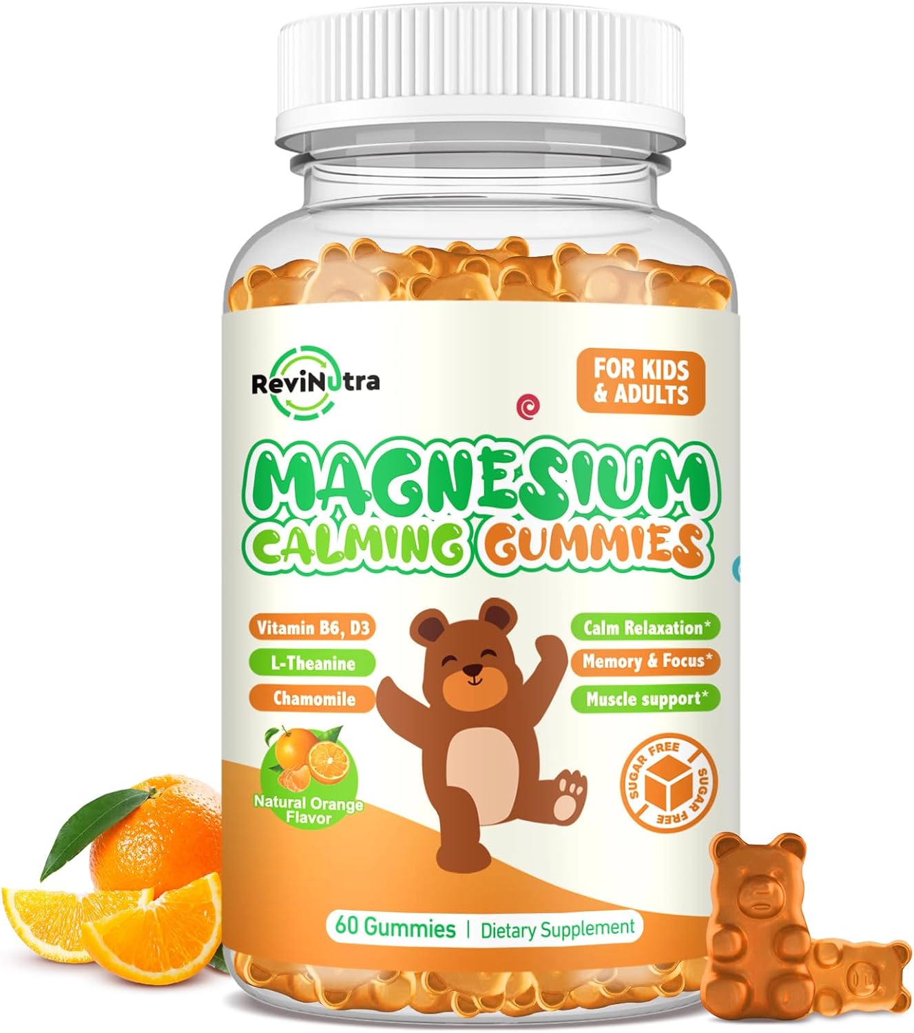 Detalle de ReviNutra Magnesium Gummies for Kids, 60 Count