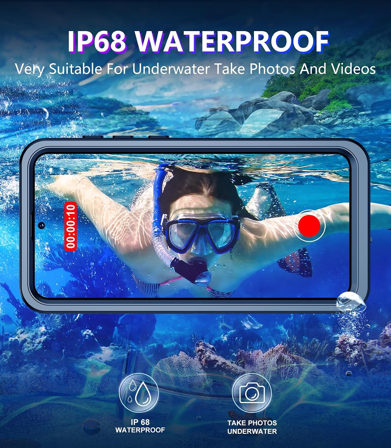 Thumbnail 1 de Temdan Samsung Galaxy S25 FE Waterproof Case 6.7"