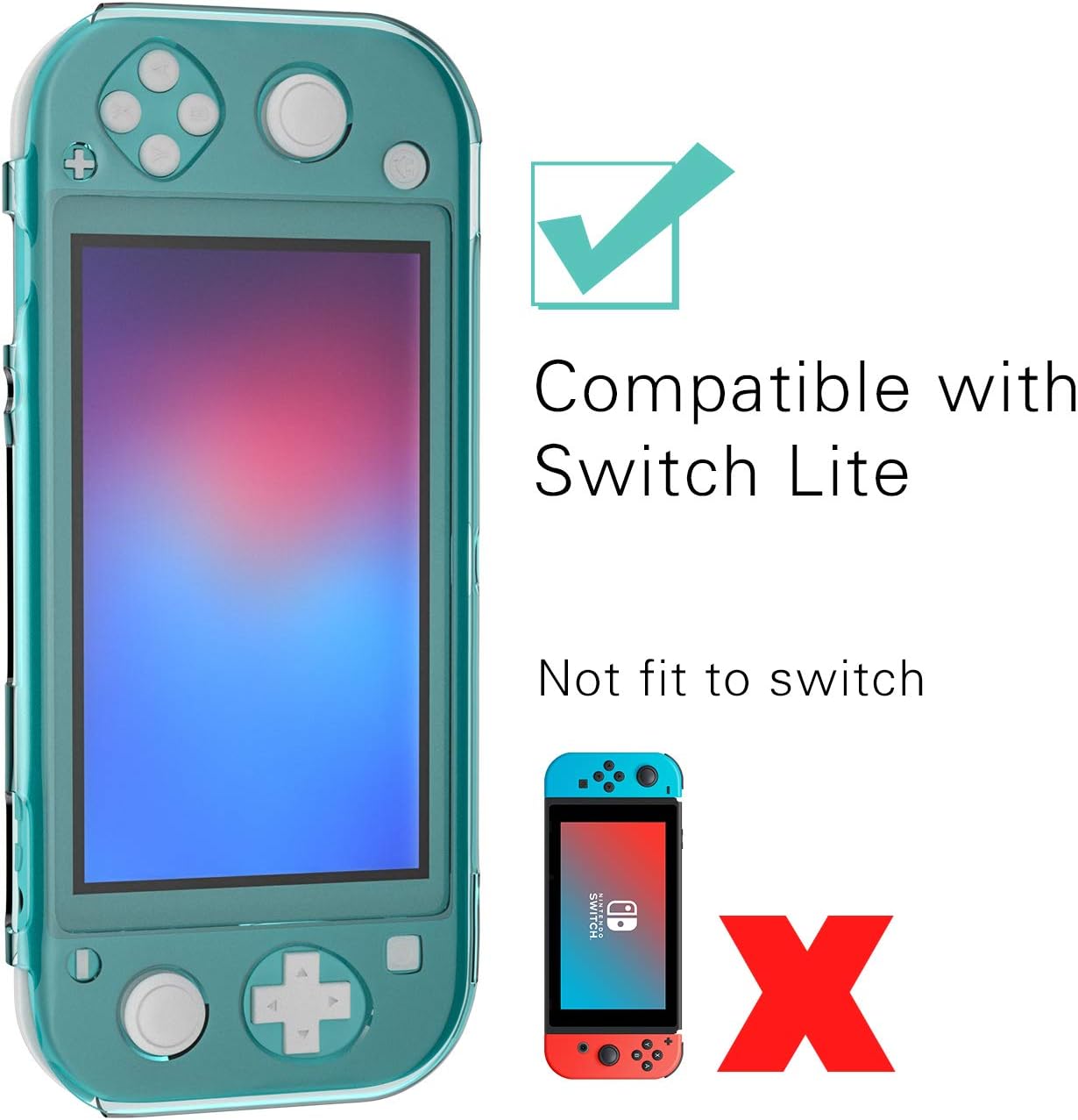 Detalle 2 de ECHZOVE Protective Case for Nintendo Switch Lite, 2-Piece
