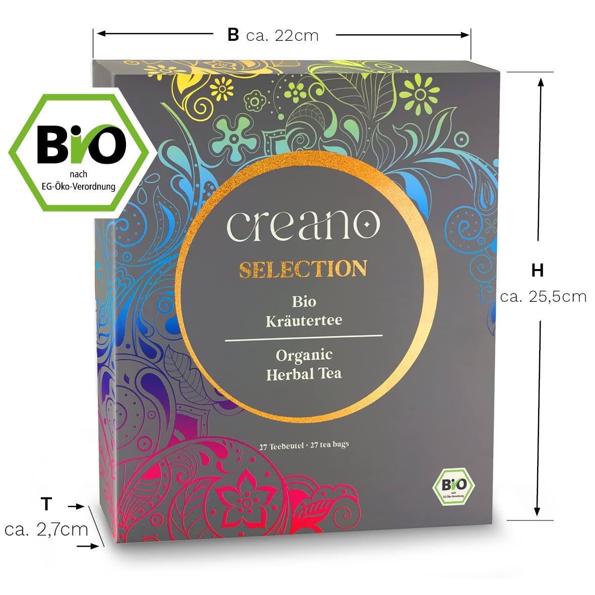 Detalle de Creano Bio Kräutertee Geschenkset 27 Beutel 🍵
