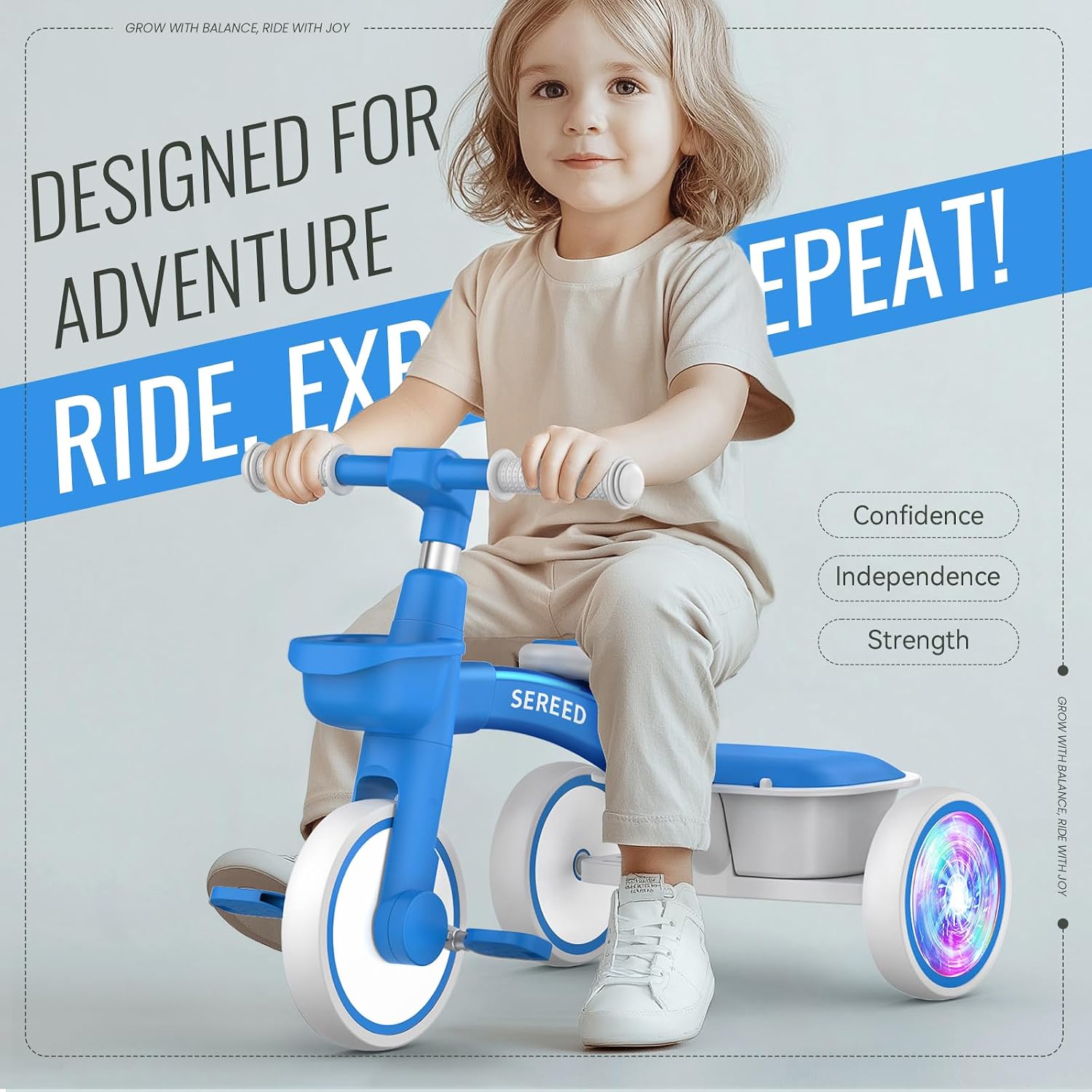 Detalle 2 de SEREED Colorful Lighting Tricycle 2-5 Years