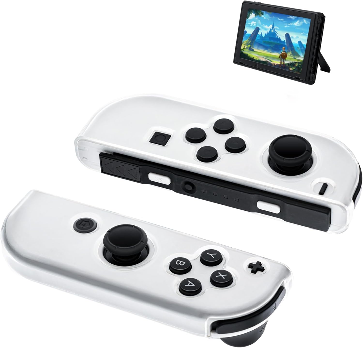 Detalle de Coque de protection TPU transparente Mcbazel pour manettes Nintendo Switch (Joy-Con) — 1 paire
