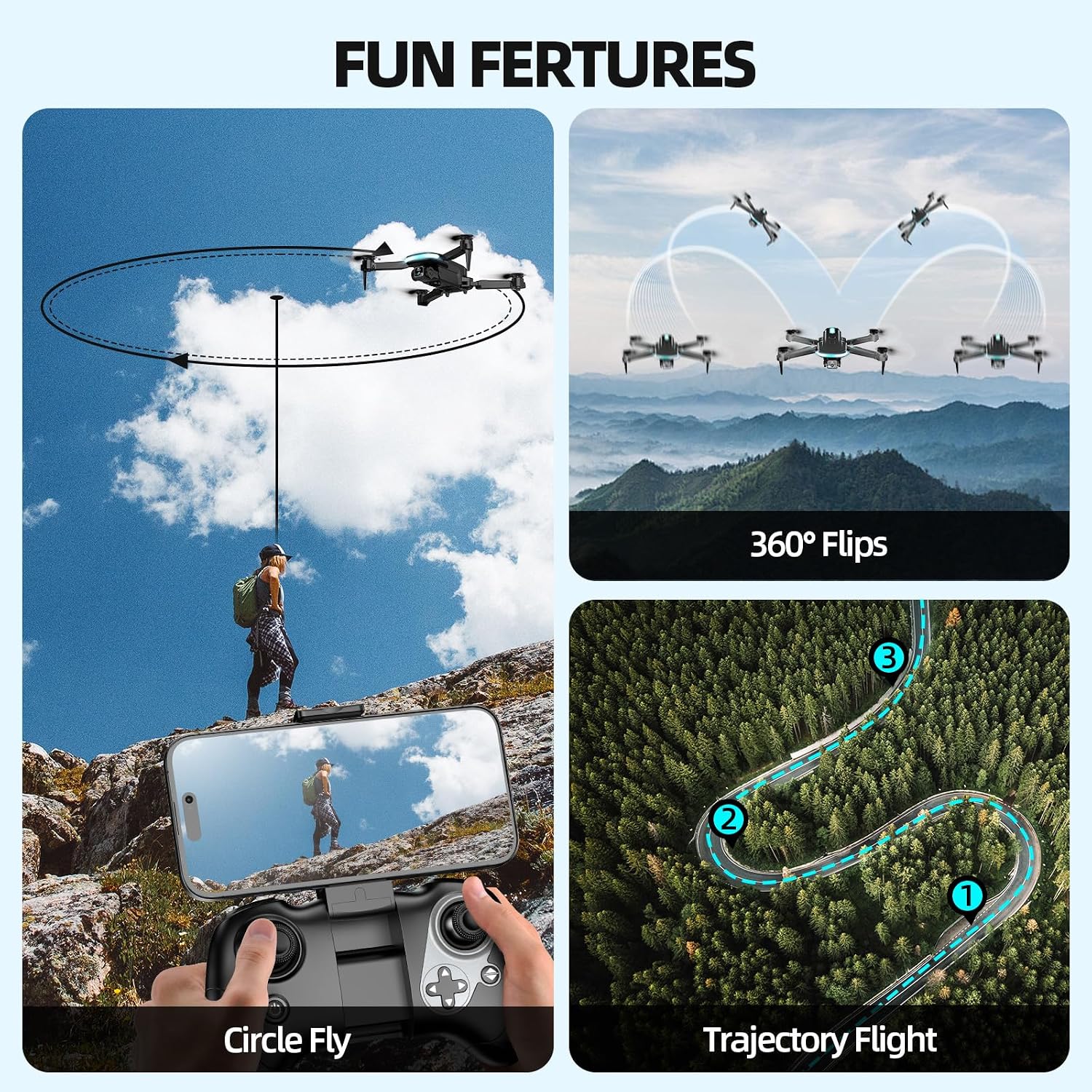 Thumbnail 6 de 1080P Mini Drone with Camera