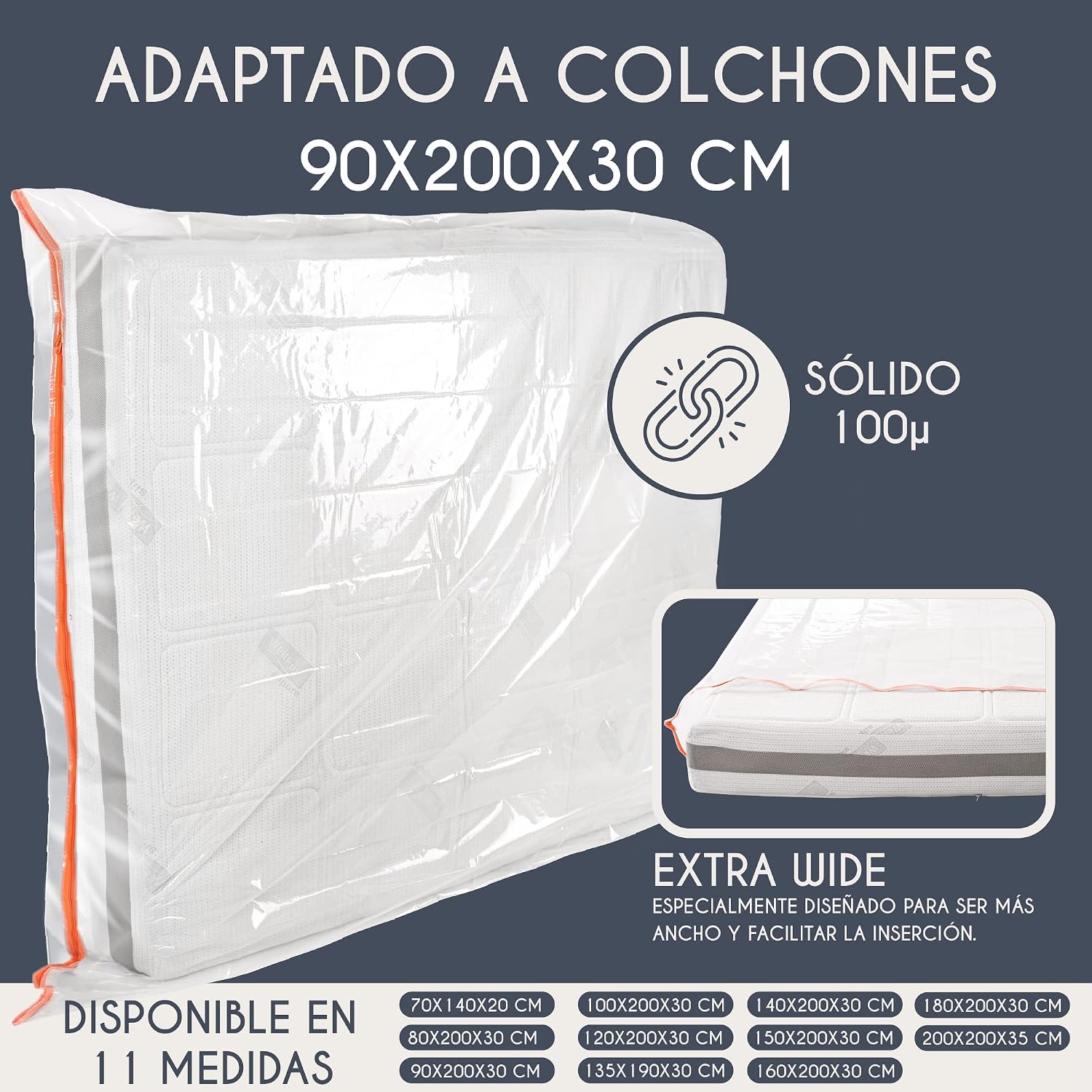 Thumbnail 1 de Funda de plástico para colchón 90x200 30cm