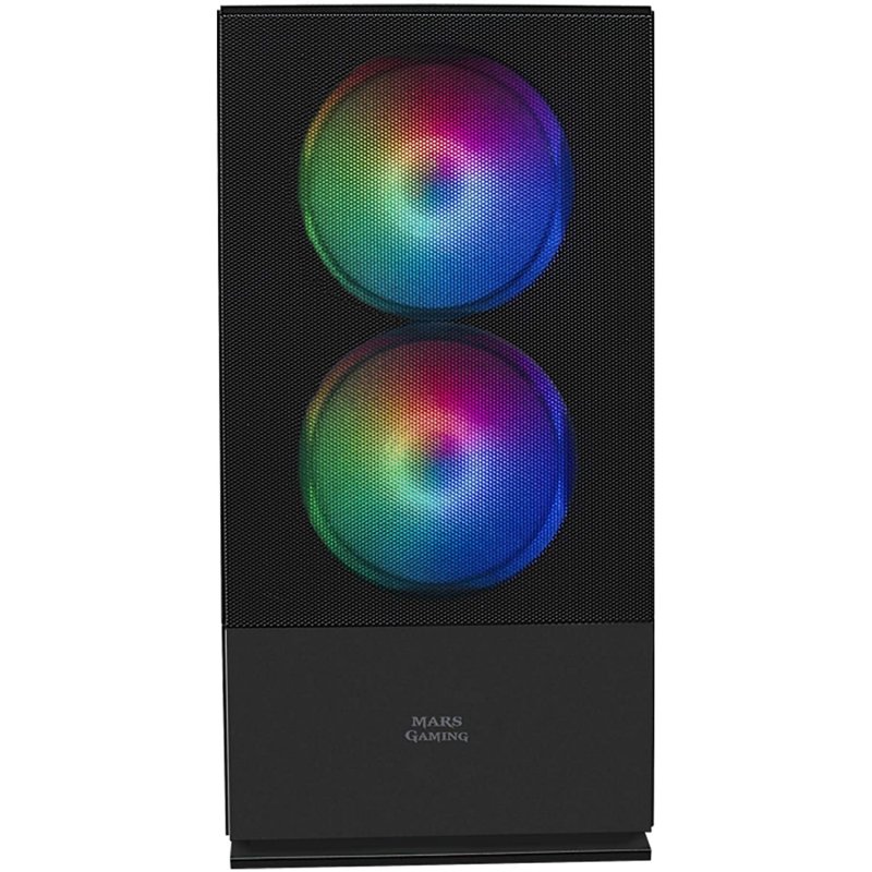 Detalle de Mars Gaming MCZ Premium USB 3.0 Negra con Ventana: caja compacta gaming con RGB y soporte líquido