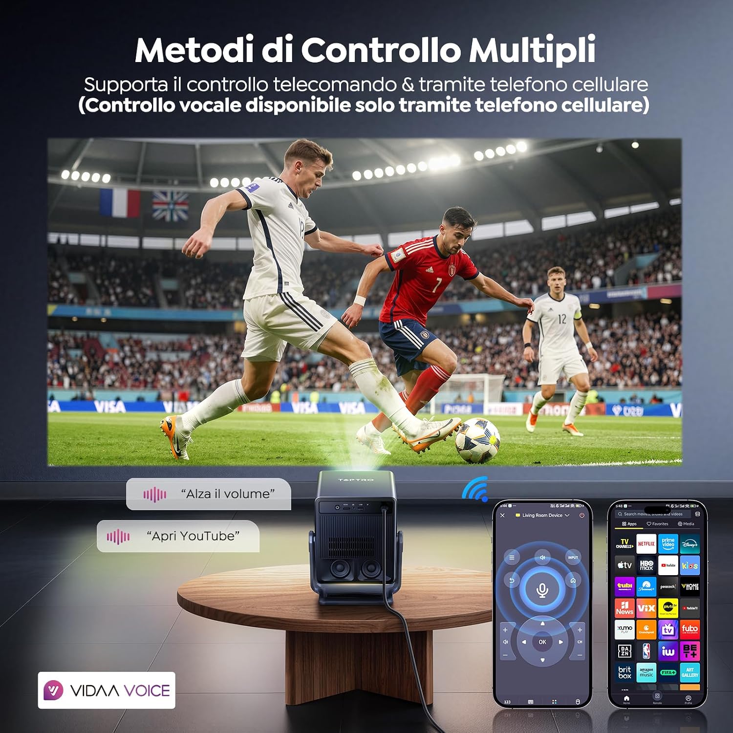 Thumbnail 6 de Proiettore 4K TOPTRO A2 con VIDAA, Dolby Audio e AirPlay: cinema in casa senza ingombro