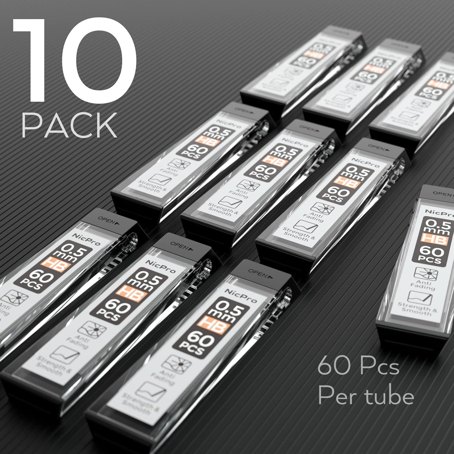 Thumbnail 5 de Nicpro 0,5 mm HB Bleistiftminen 600er Pack ✏️