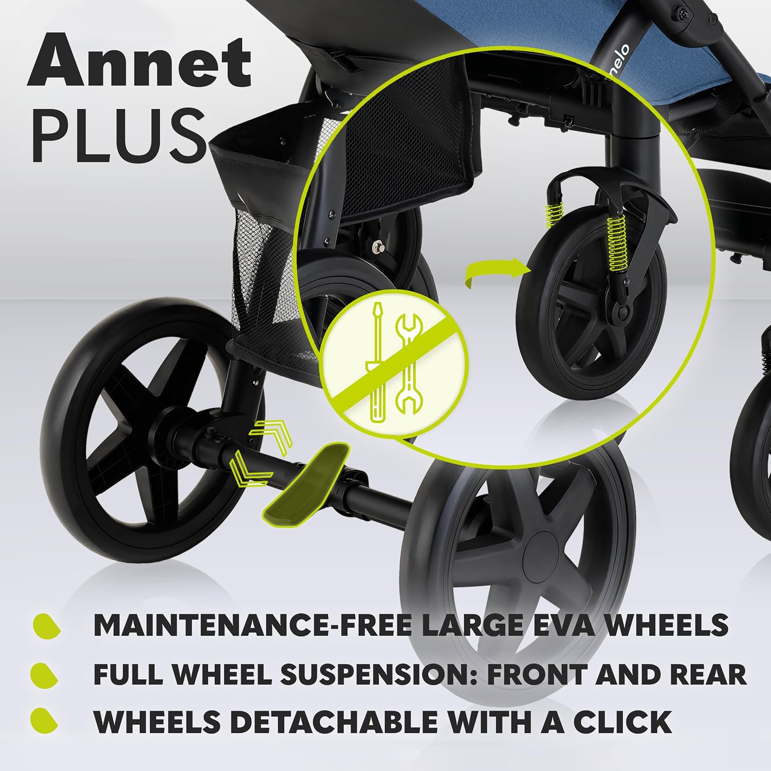 Thumbnail 4 de LIONELO Annet Plus Pushchair: All‑Terrain Comfort from Birth to 22 kg