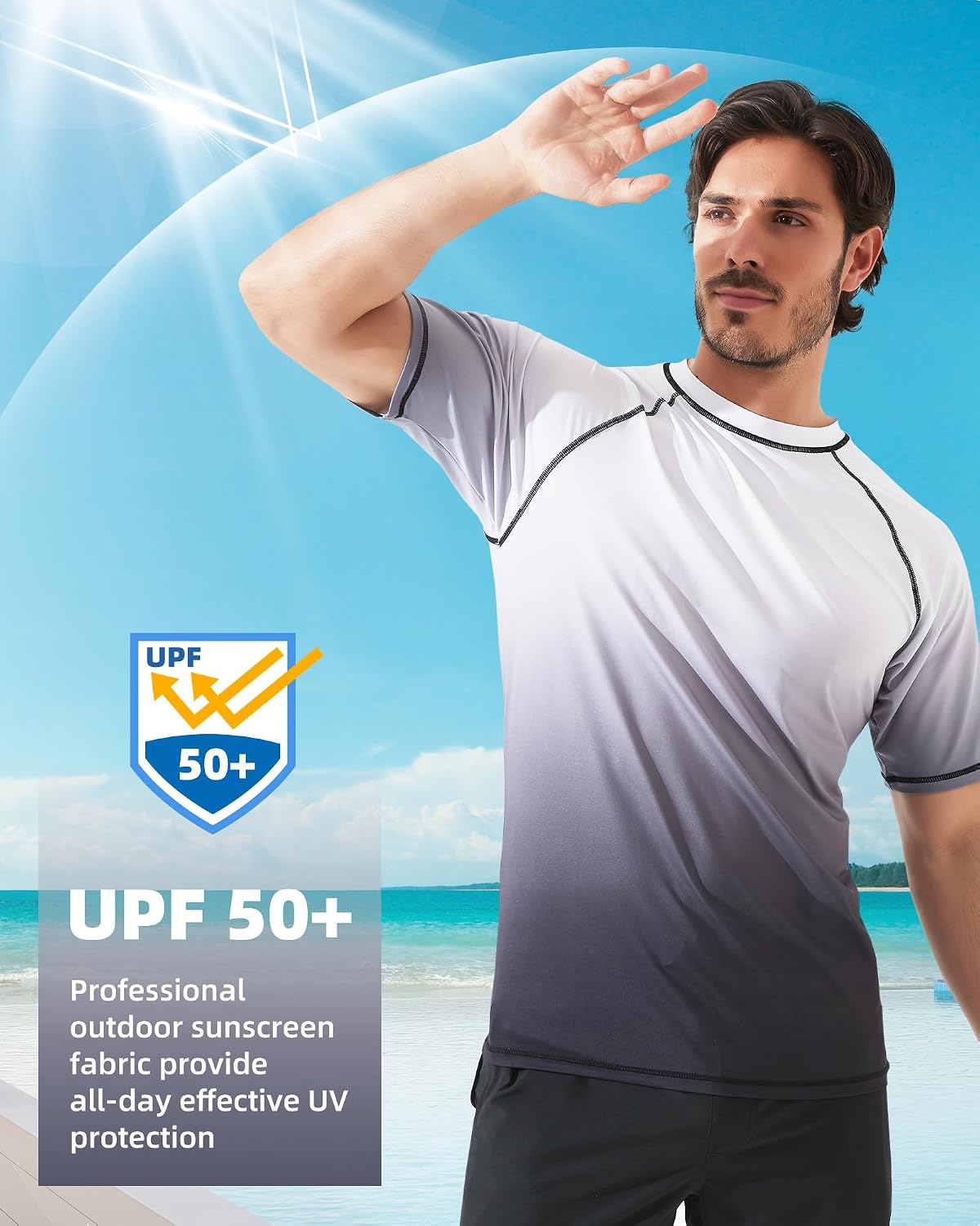 Detalle 1 de Arcweg Rashguard Homme UPF50+ manches courtes 3XL