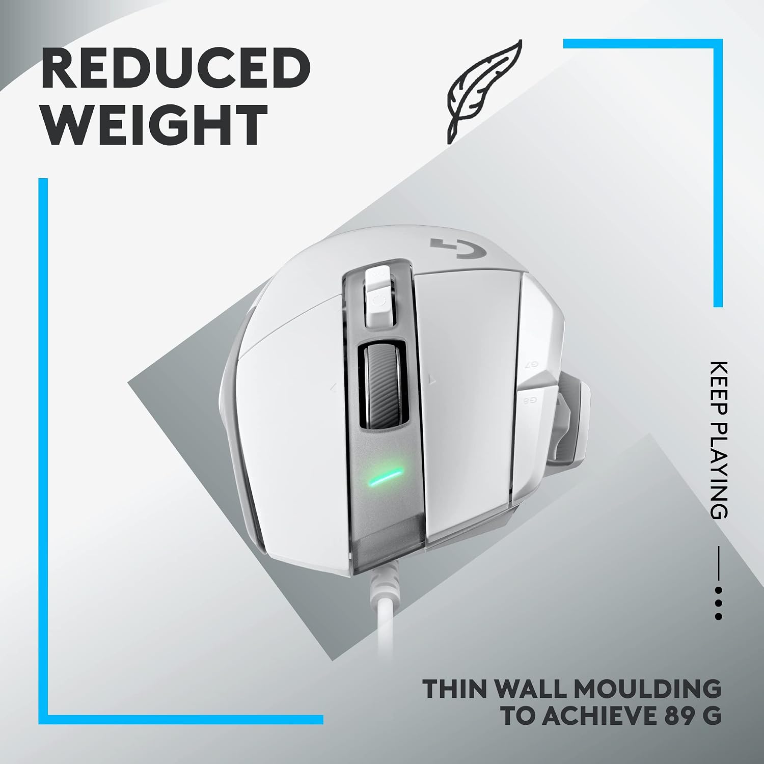 Detalle 2 de Logitech G502 X Wired Gaming Mouse – LIGHTFORCE switches and HERO 25K sensor