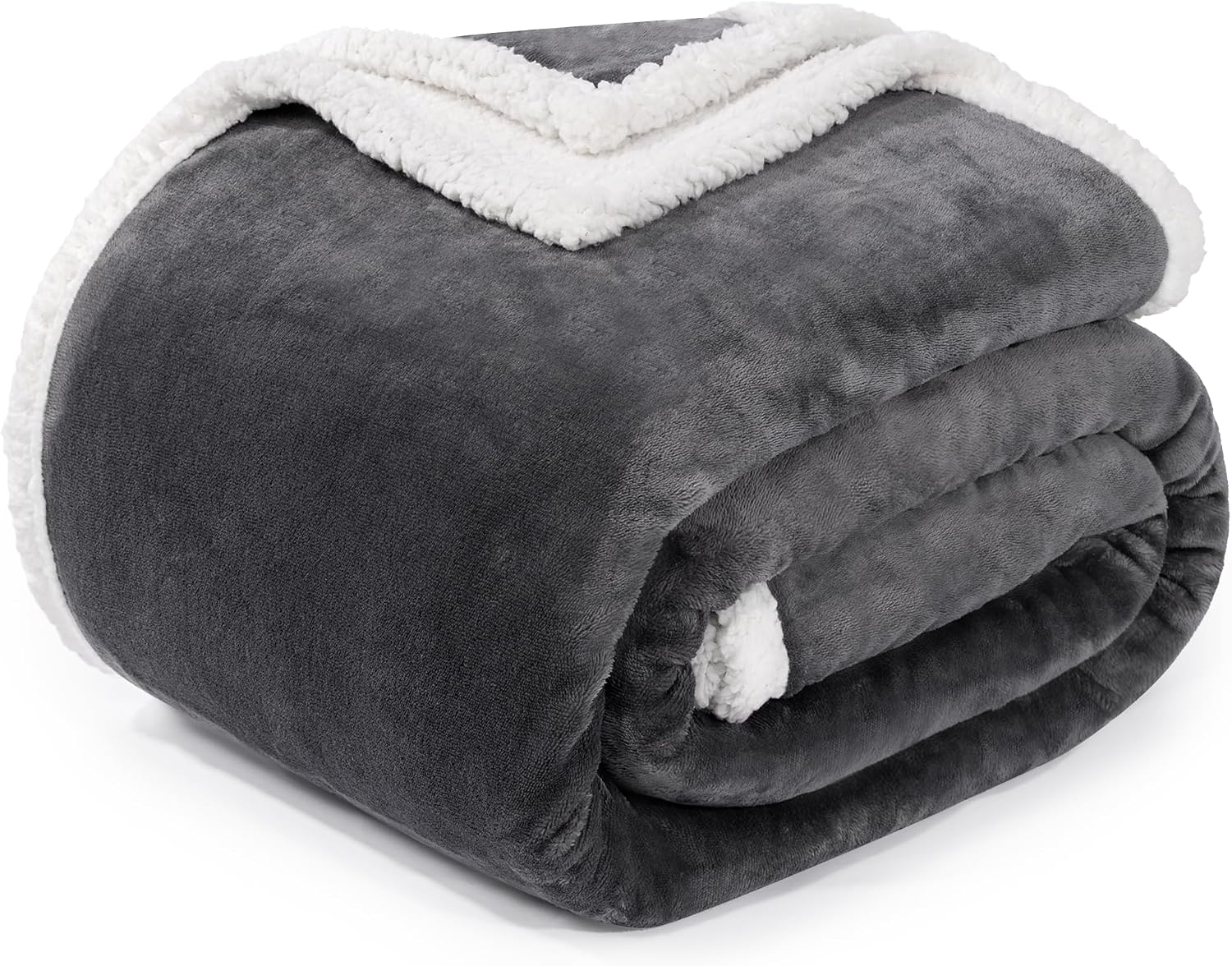 Detalle de BEAUTEX Sherpa blanket Throw Blanket, 50" x 60", Flannel and Sherpa