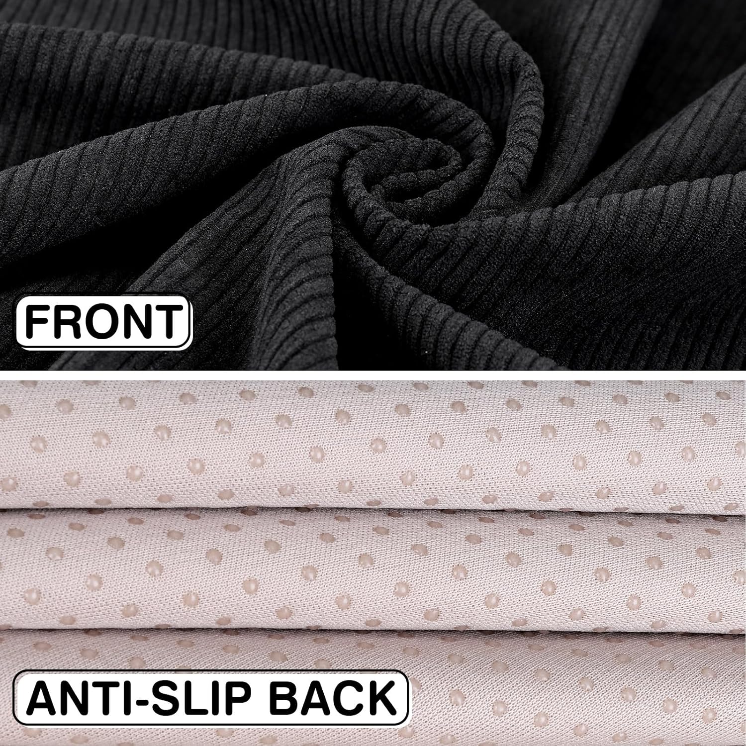 Detalle de Leader Accessories Corduroy Waterproof Front Seat Cover for Cars & SUVs (Universal, Single, Black)