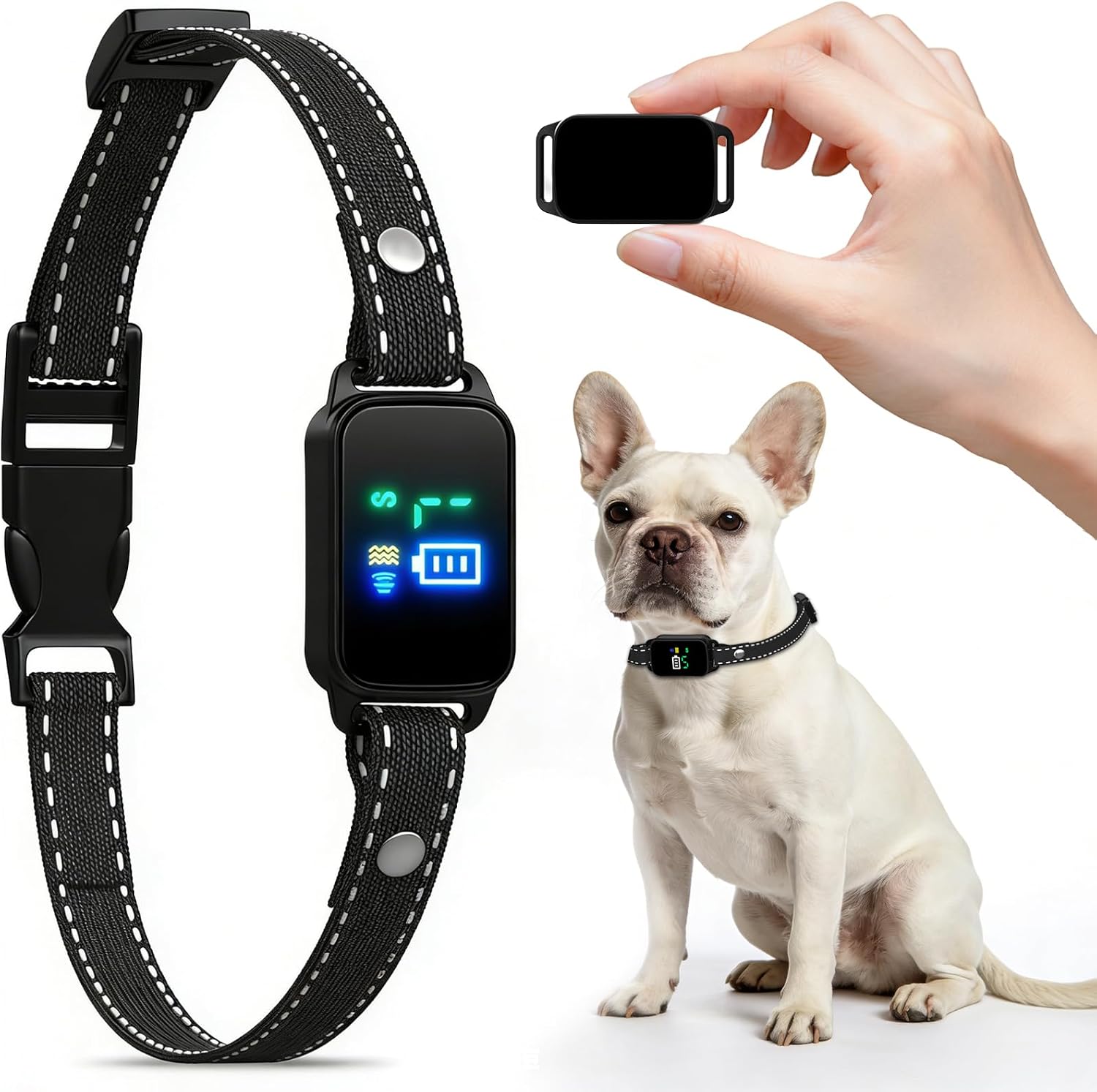 Detalle de Bark Collar for Small to Medium Dogs (2–27 kg): Gentle, Waterproof Training Collar with 3 Modes and 7 Sensitivity Levels
