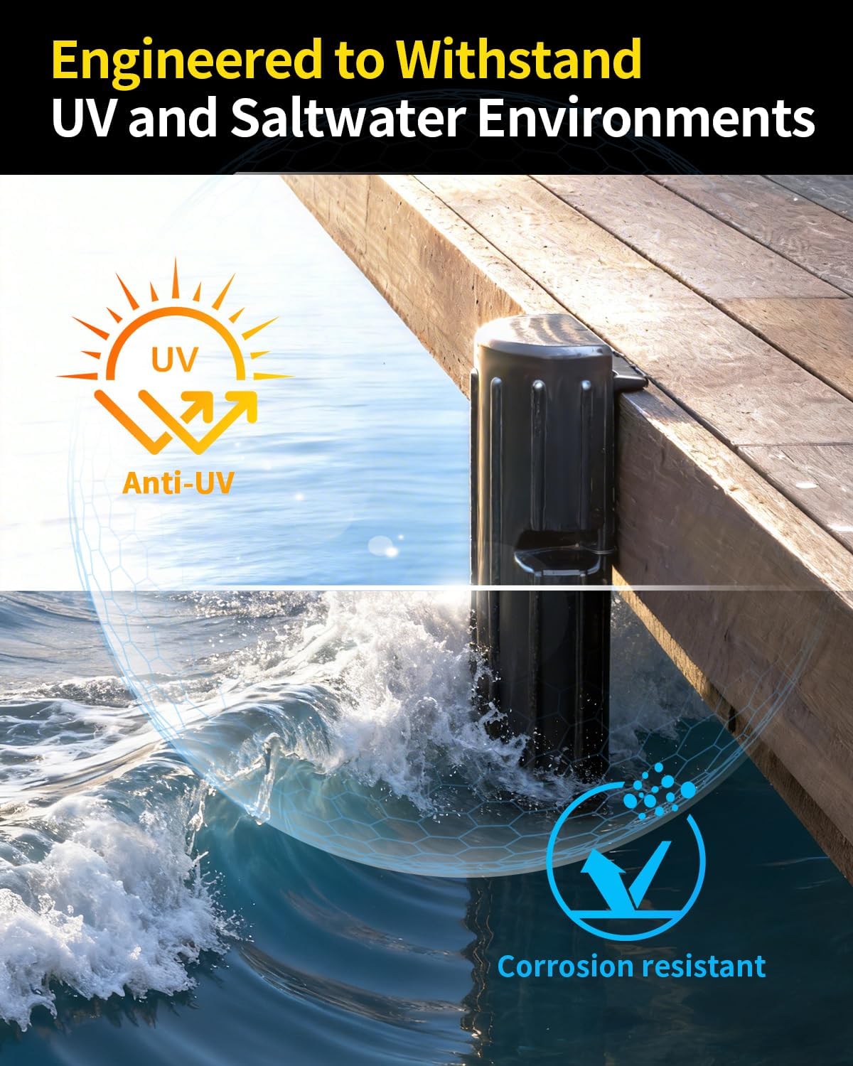 Thumbnail 2 de OCEANBROAD Permanent Dock Bumpers (5mm PVC) with Stainless Steel Hardware