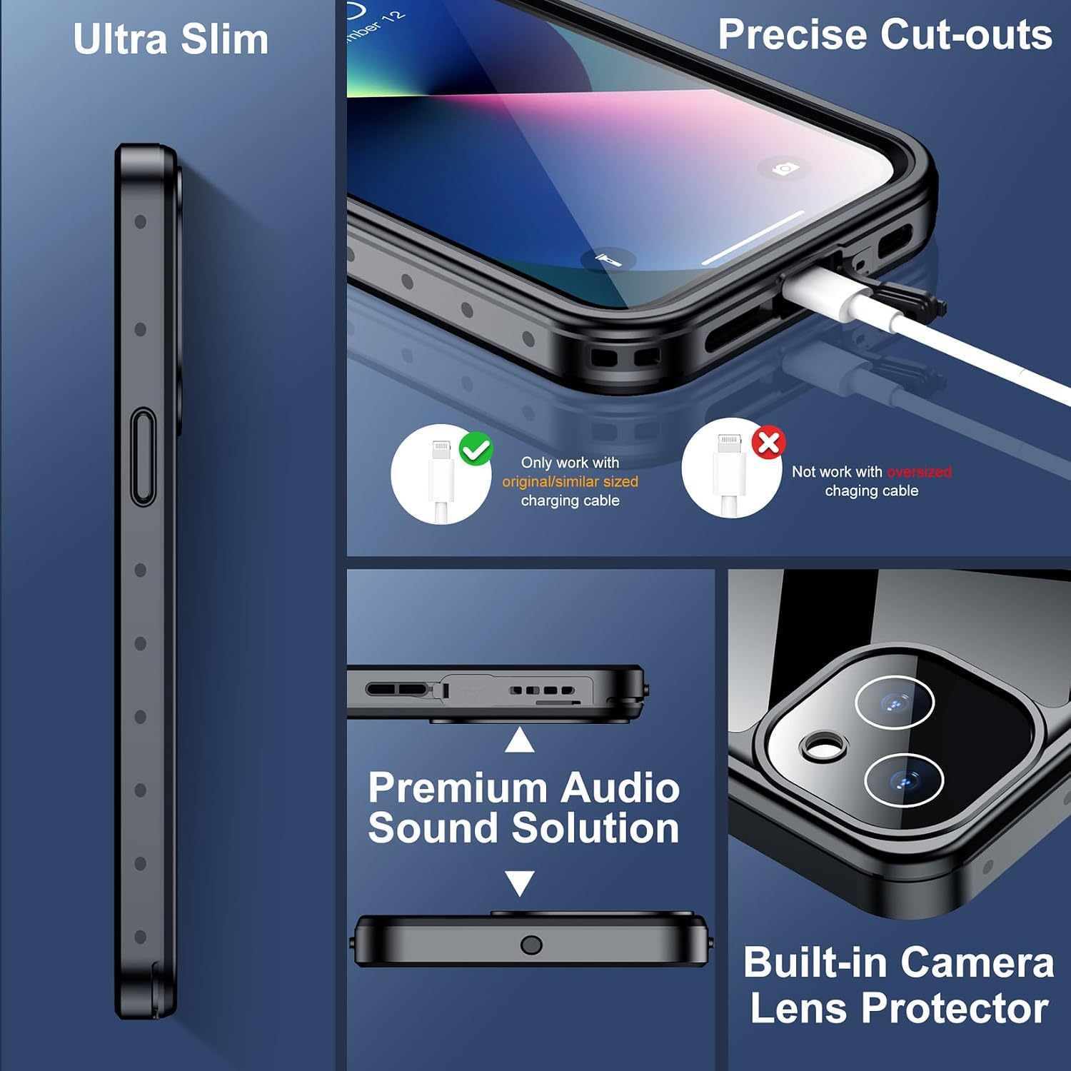 Detalle 2 de SPIDERCASE iPhone 13 waterproof case 12 ft